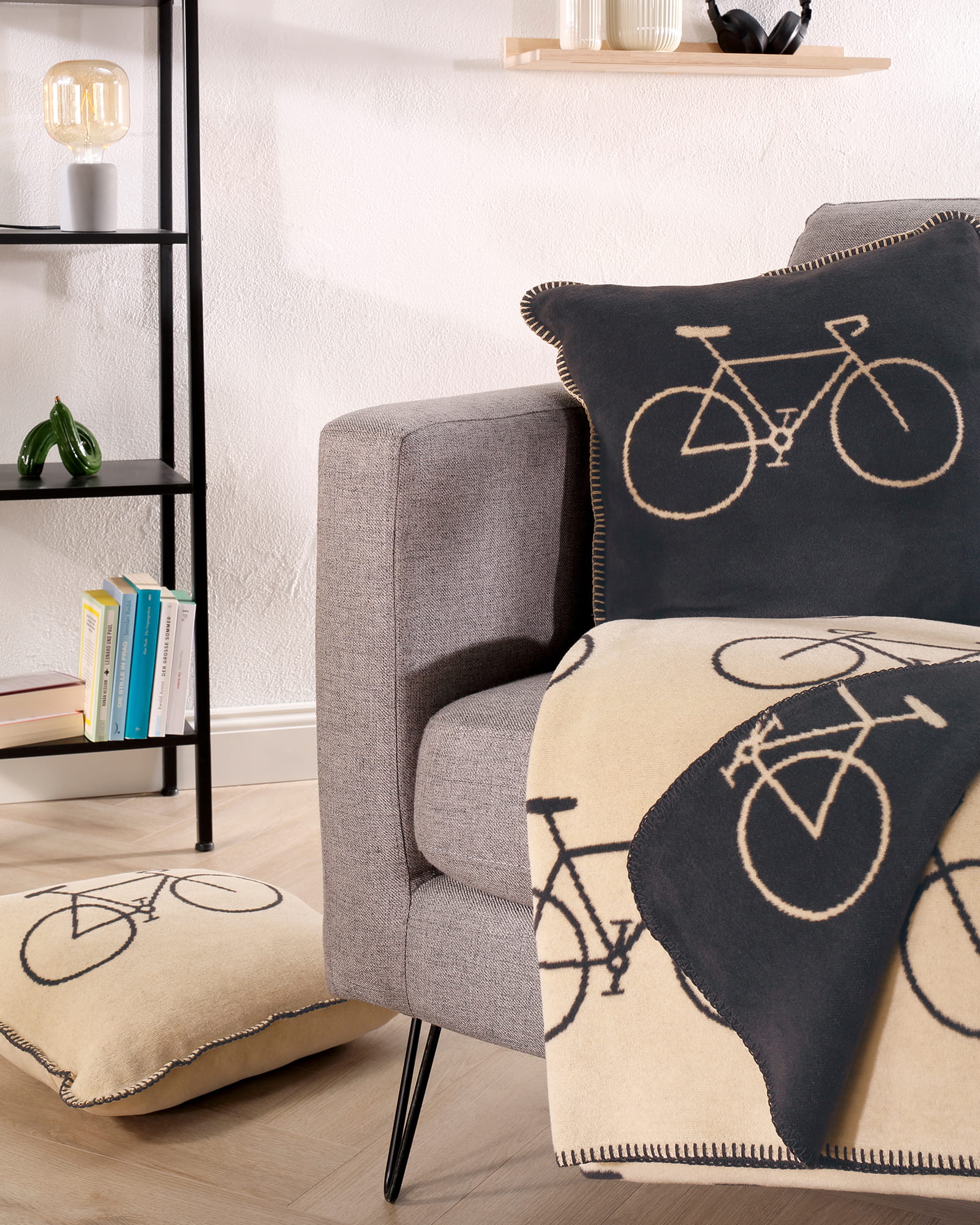 Cawö Kissenhüllen VELO EDITION Fahrrad 62980 beige - 37 - 50x50 cm