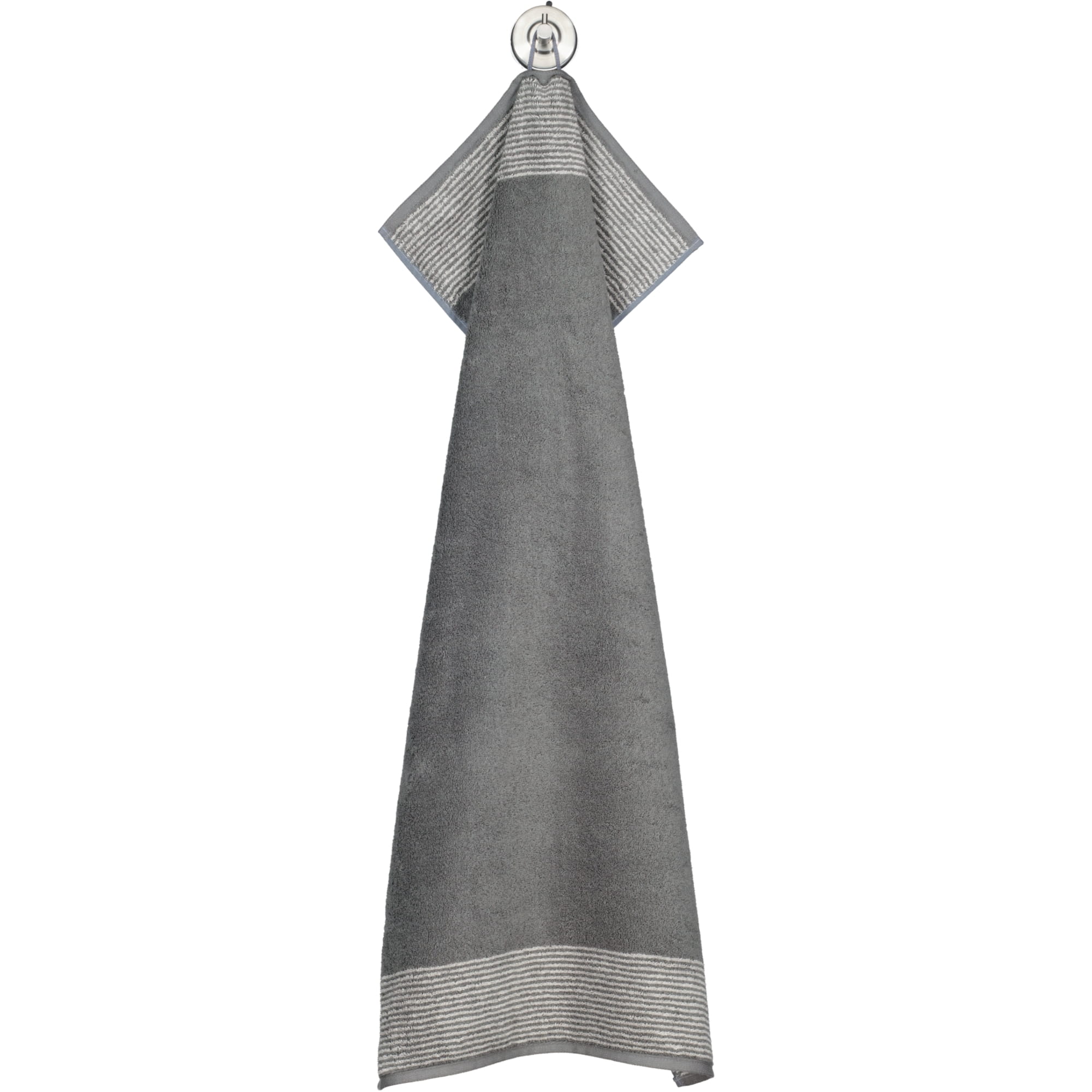 Cawö - Luxury Home Two-Tone 590 - Farbe: schiefer - 77 - Handtuch 50x100 cm