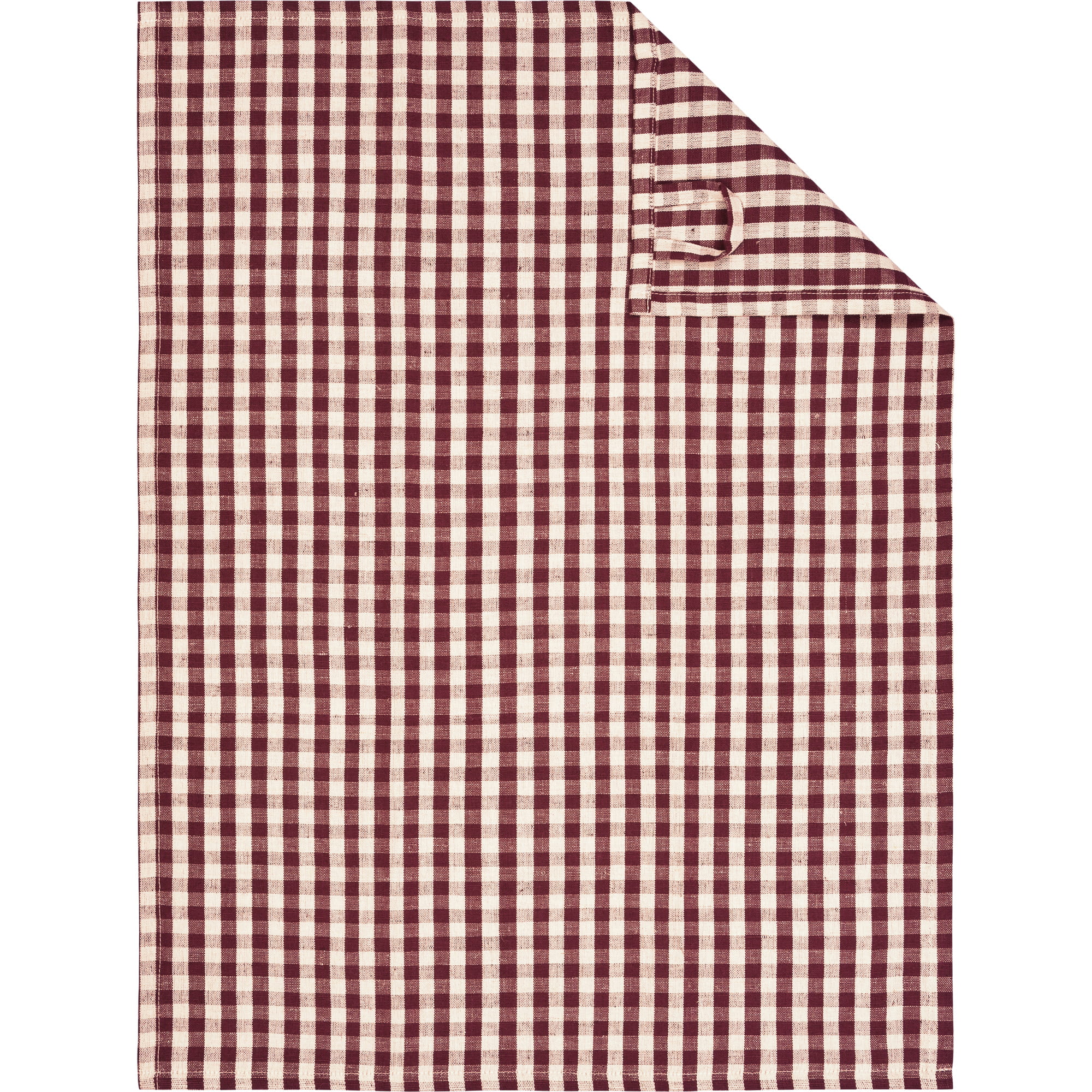 Cawö Home Geschirrtücher Linen Classics Karo 538 burgund - 83 - 50x70 cm