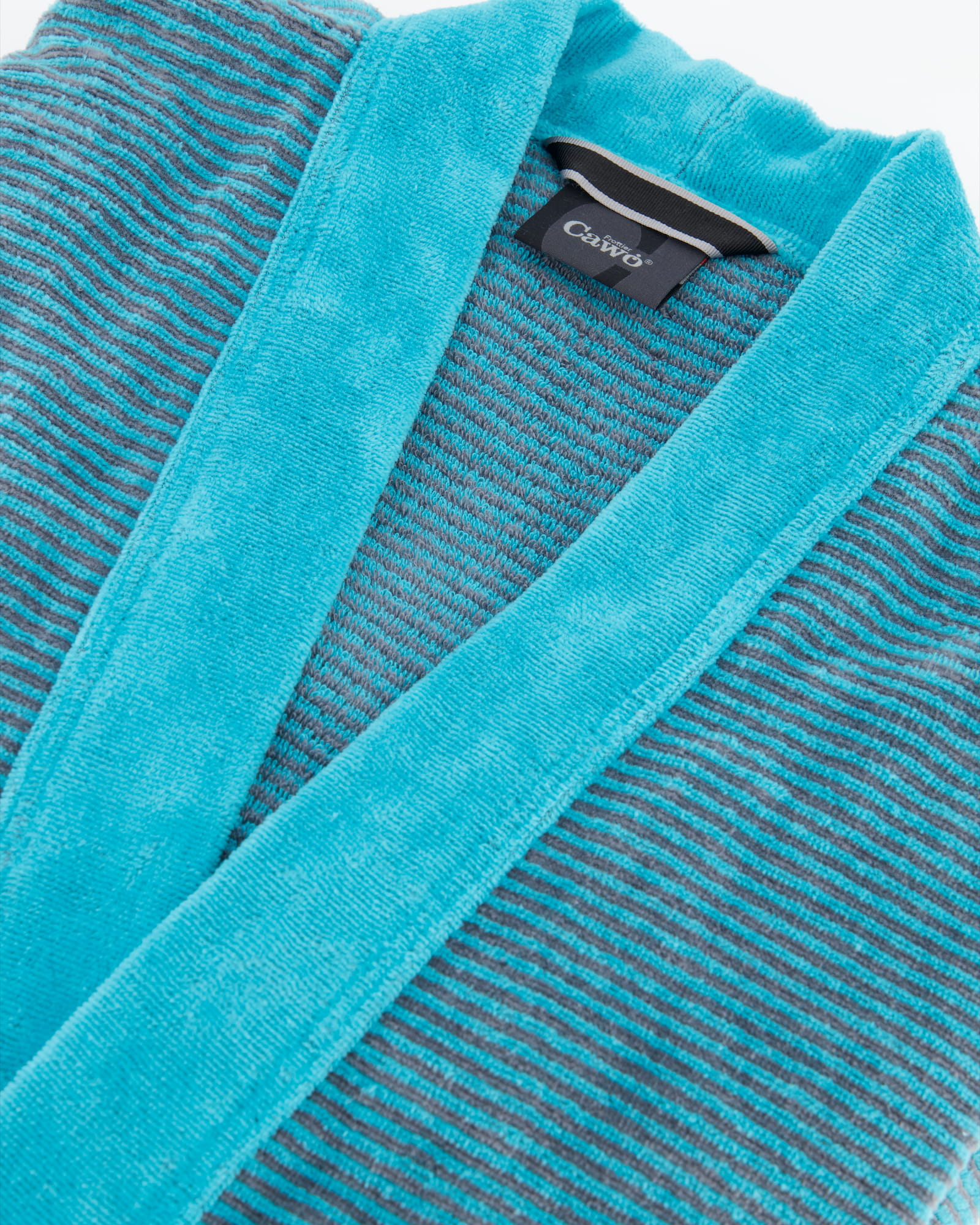 Cawö Bademäntel Damen Kimono Two-Tone 6431 türkis - 47