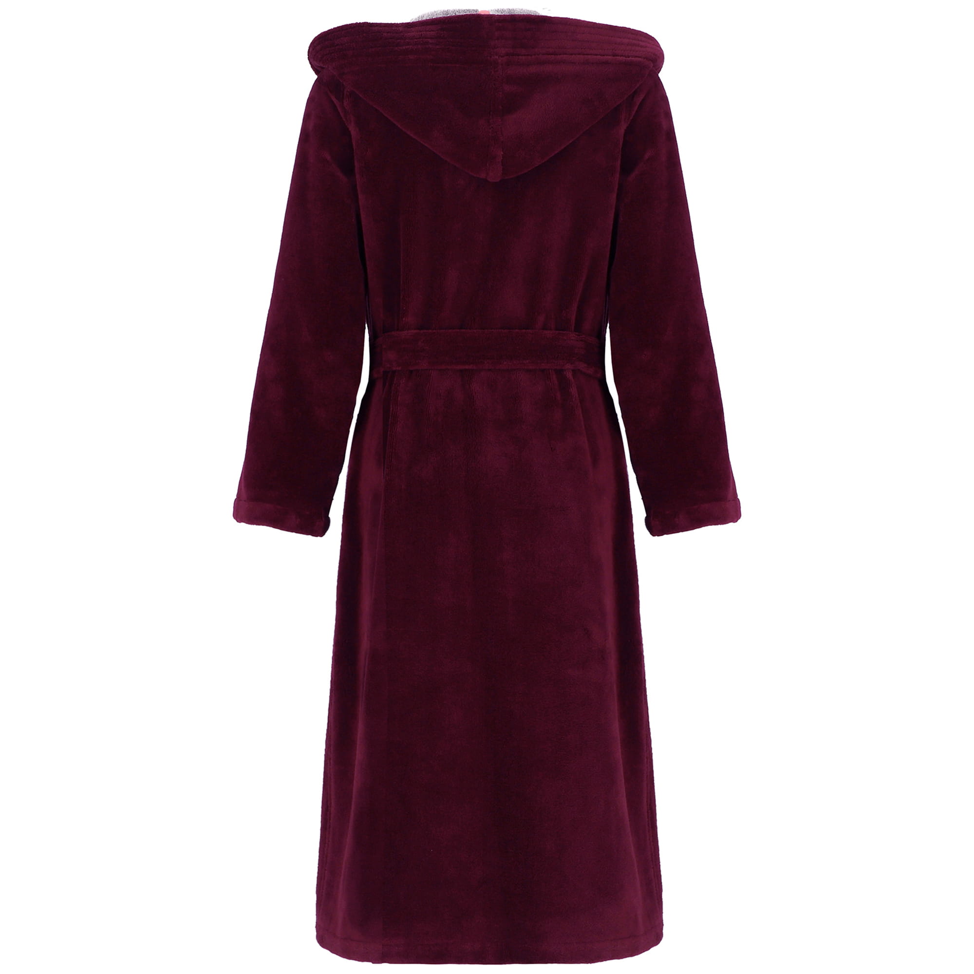 Cawö Home Bademäntel Damen Kapuze Doubleface 830 burgund - 82 - XL