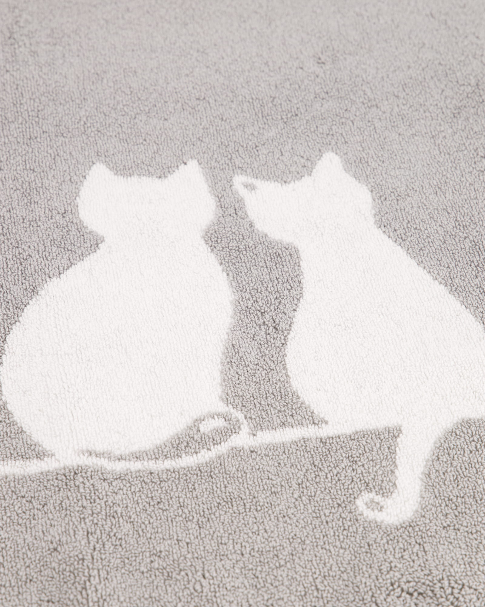 Cawö Badematten CUTE CATS You & Me 6263 platin/weiß - 76 - 50x80 cm
