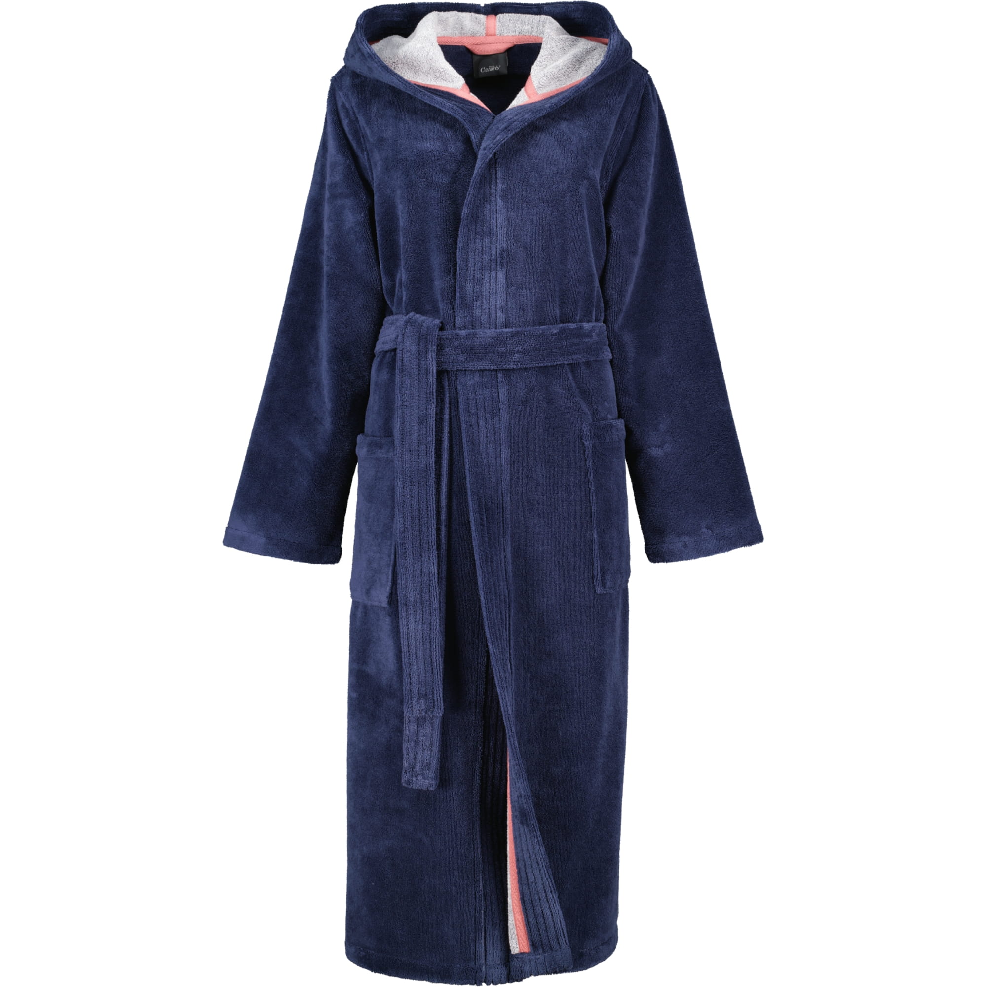 Cawö Home Bademäntel Damen Kapuze Doubleface 830 marine - 12 - S