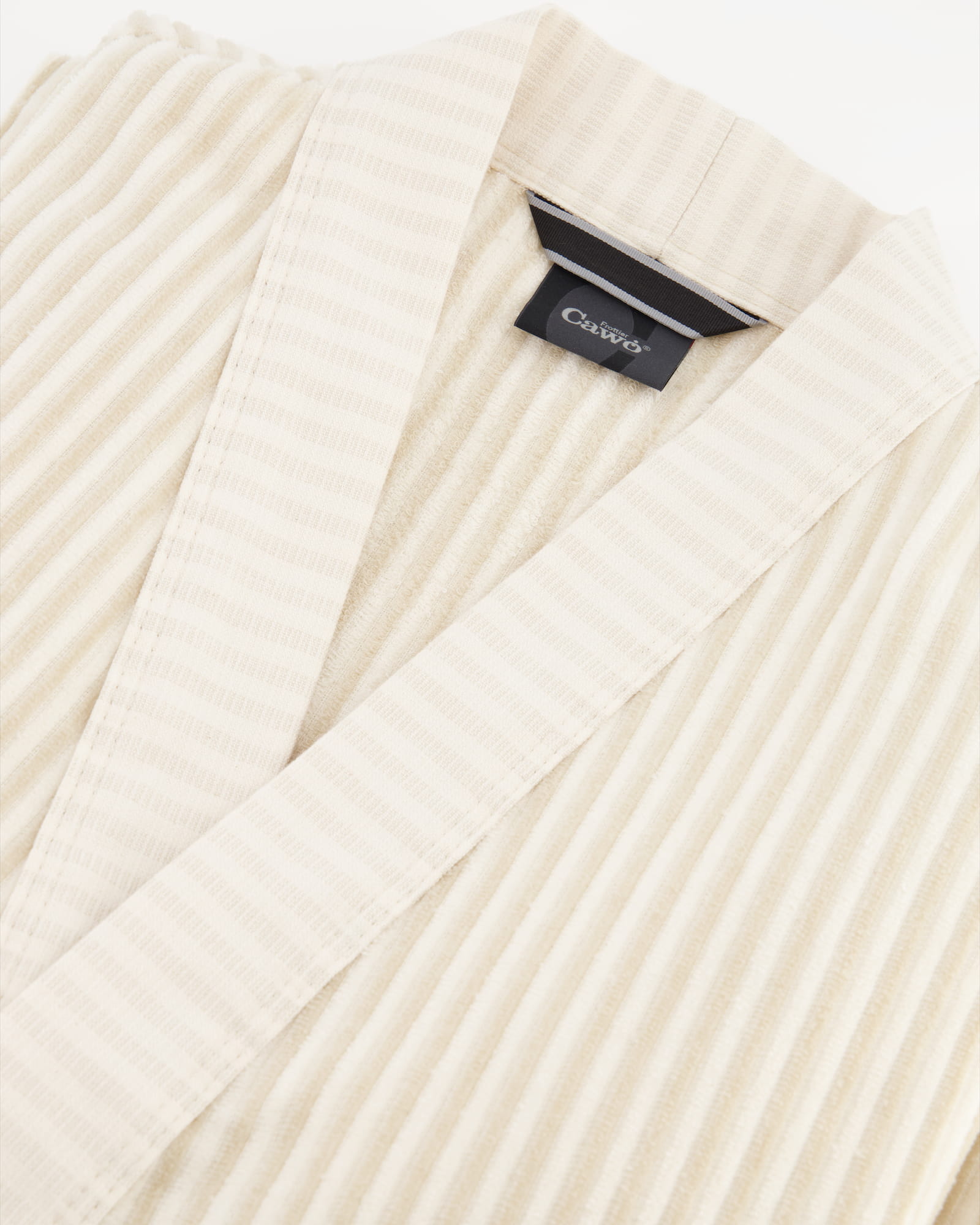 Cawö Bademäntel Herren Kimono Struktur 5718 beige - 33