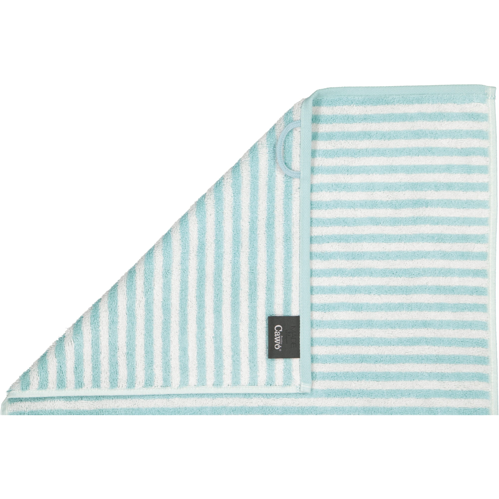 Cawö - Campus Ringel 955 - Farbe: seegrün - 40 - Gästetuch 30x50 cm