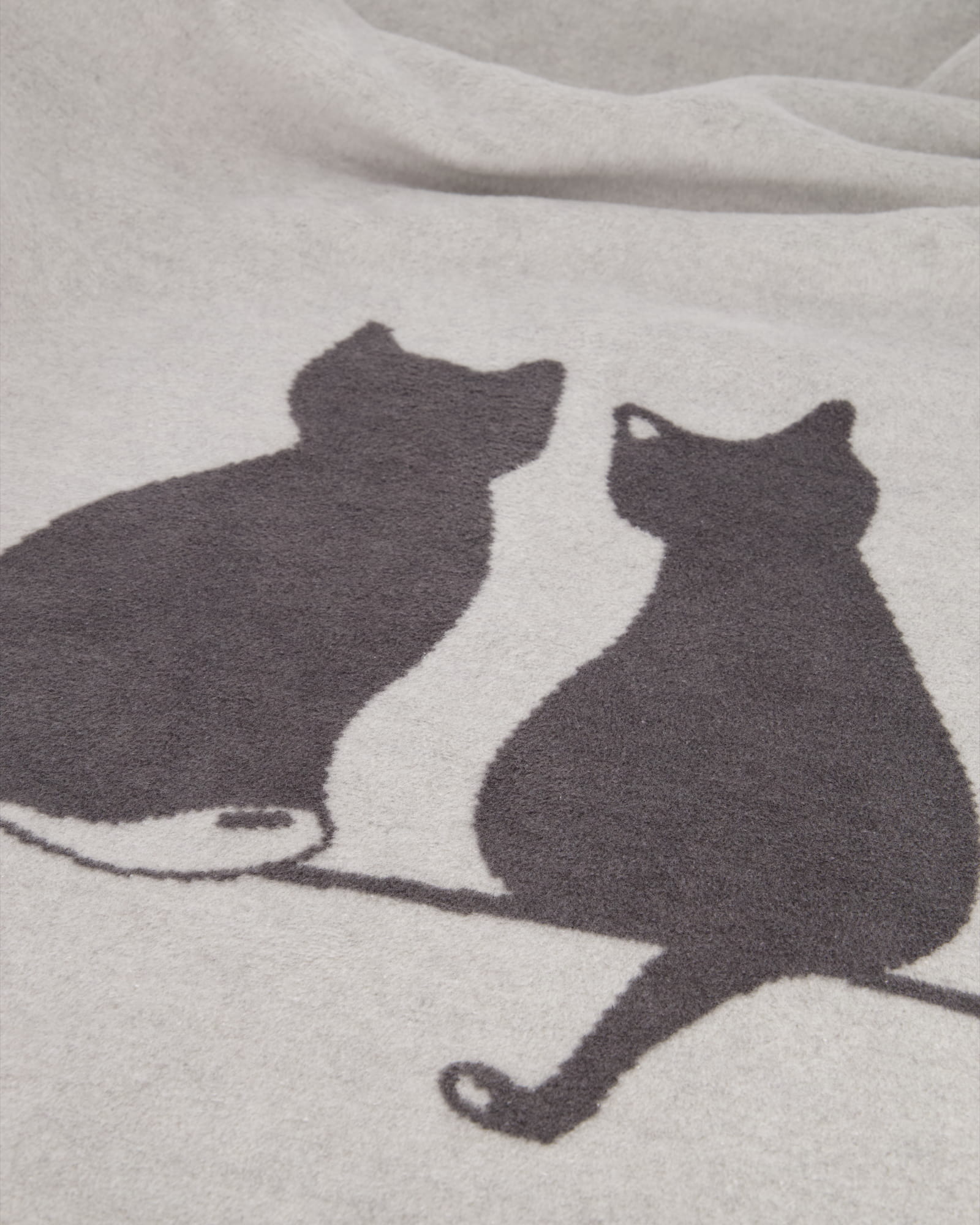 Cawö Home Wohndecken CUTE CATS EDITION You & Me 62630 stein/anthrazit - 70