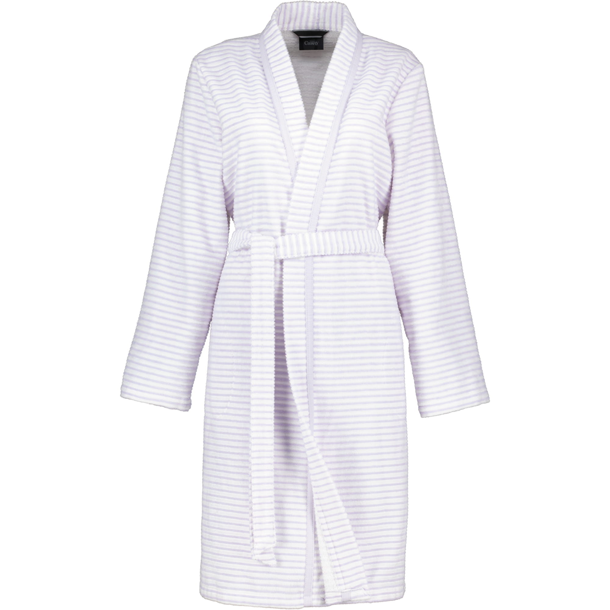 Cawö - Damen Bademantel Kurz Kimono 1214 - Farbe: flieder - 86 - XS