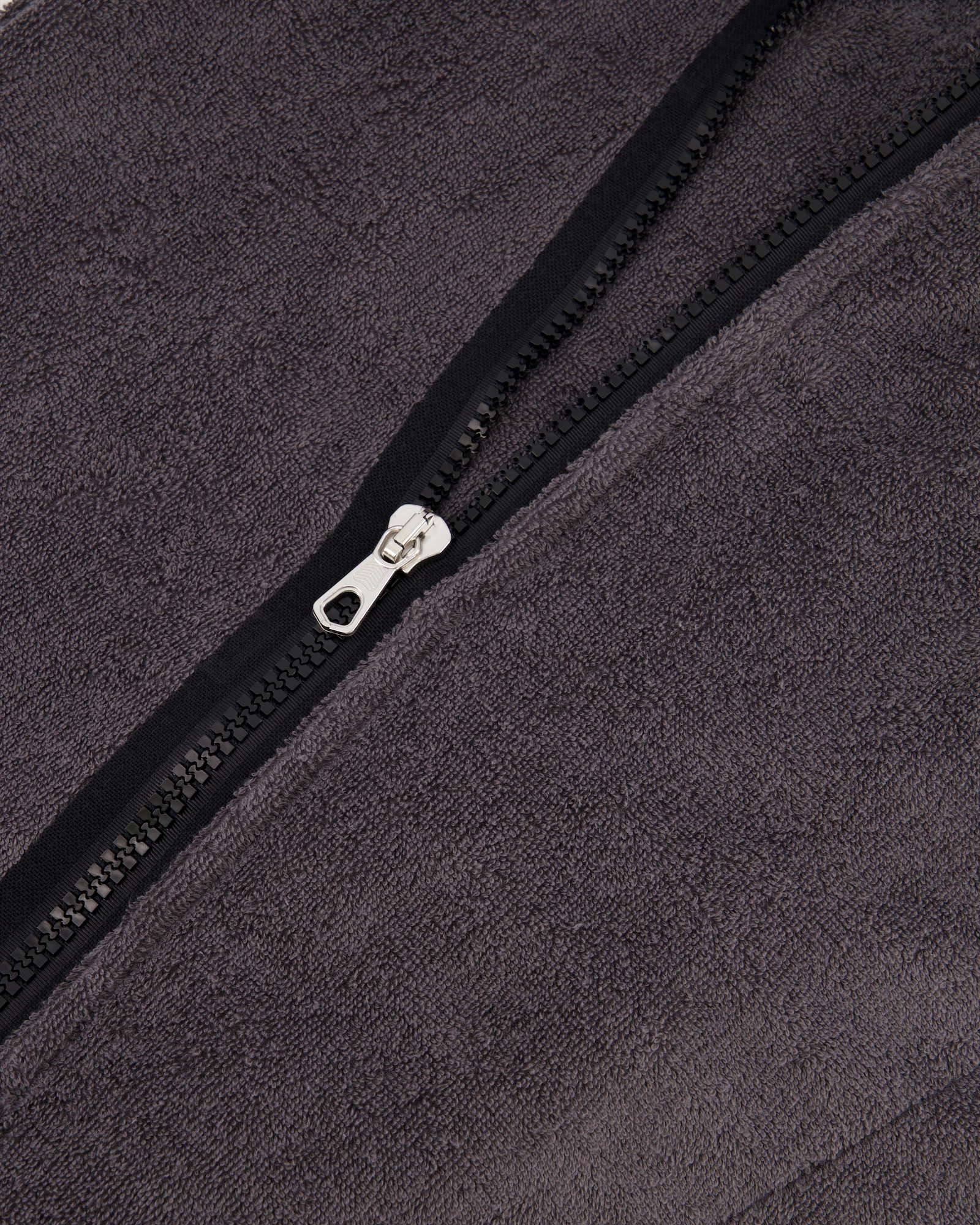 Cawö Bademäntel Herren Kapuze New Zipper 6516 anthrazit-schwarz - 774