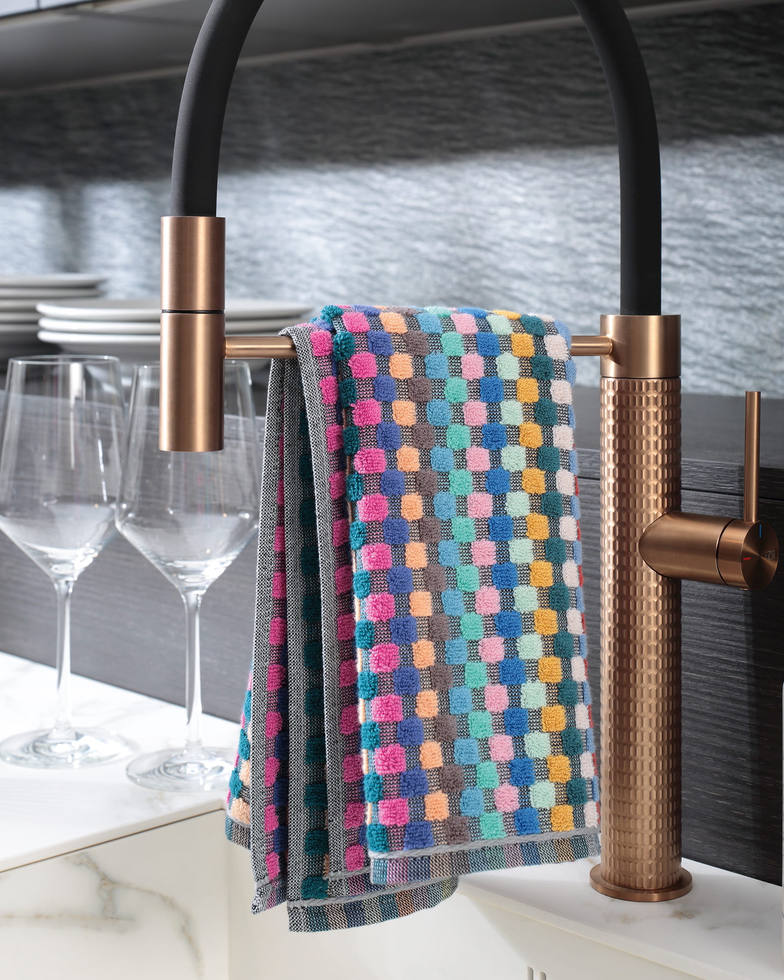 Cawö Küchenhandtücher Cuisine Confetti Karo 2021 multicolor - 12 - 50x50 cm