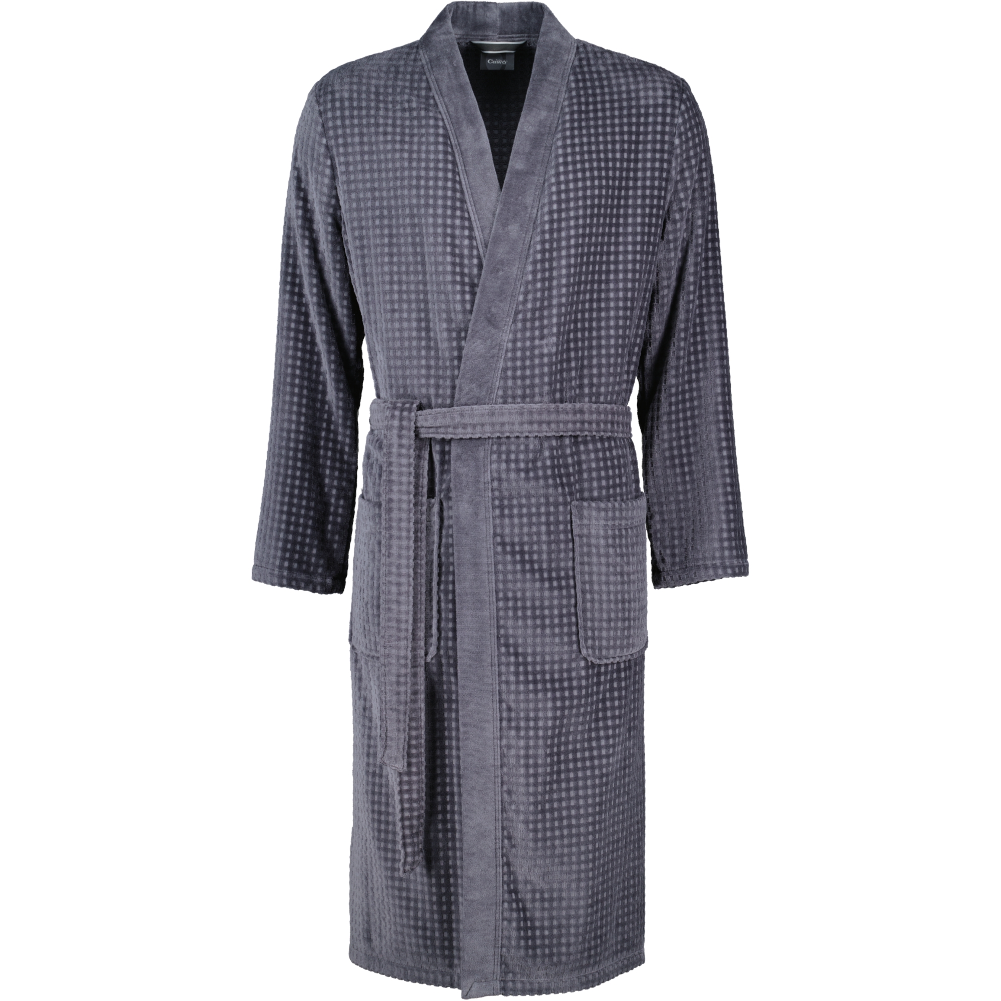 Cawö Bademäntel Herren Kimono 3714 anthrazit - 774