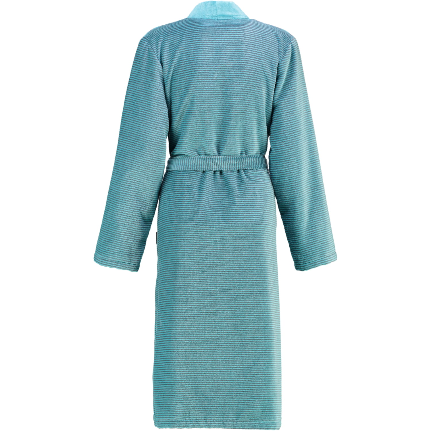 Cawö - Damen Bademantel Two-Tone Kimono 6431- Farbe: türkis - 47 - S