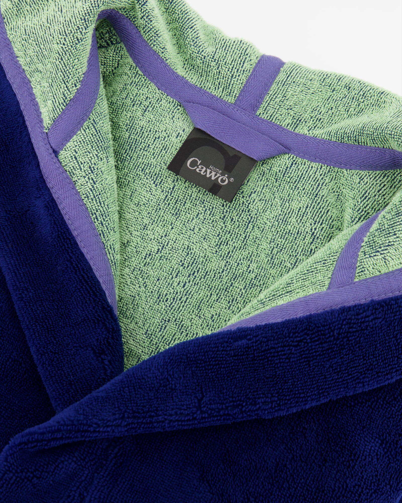 Cawö Home Bademäntel Damen Kapuze Kapuze 845 blau-grün - 14 - XS