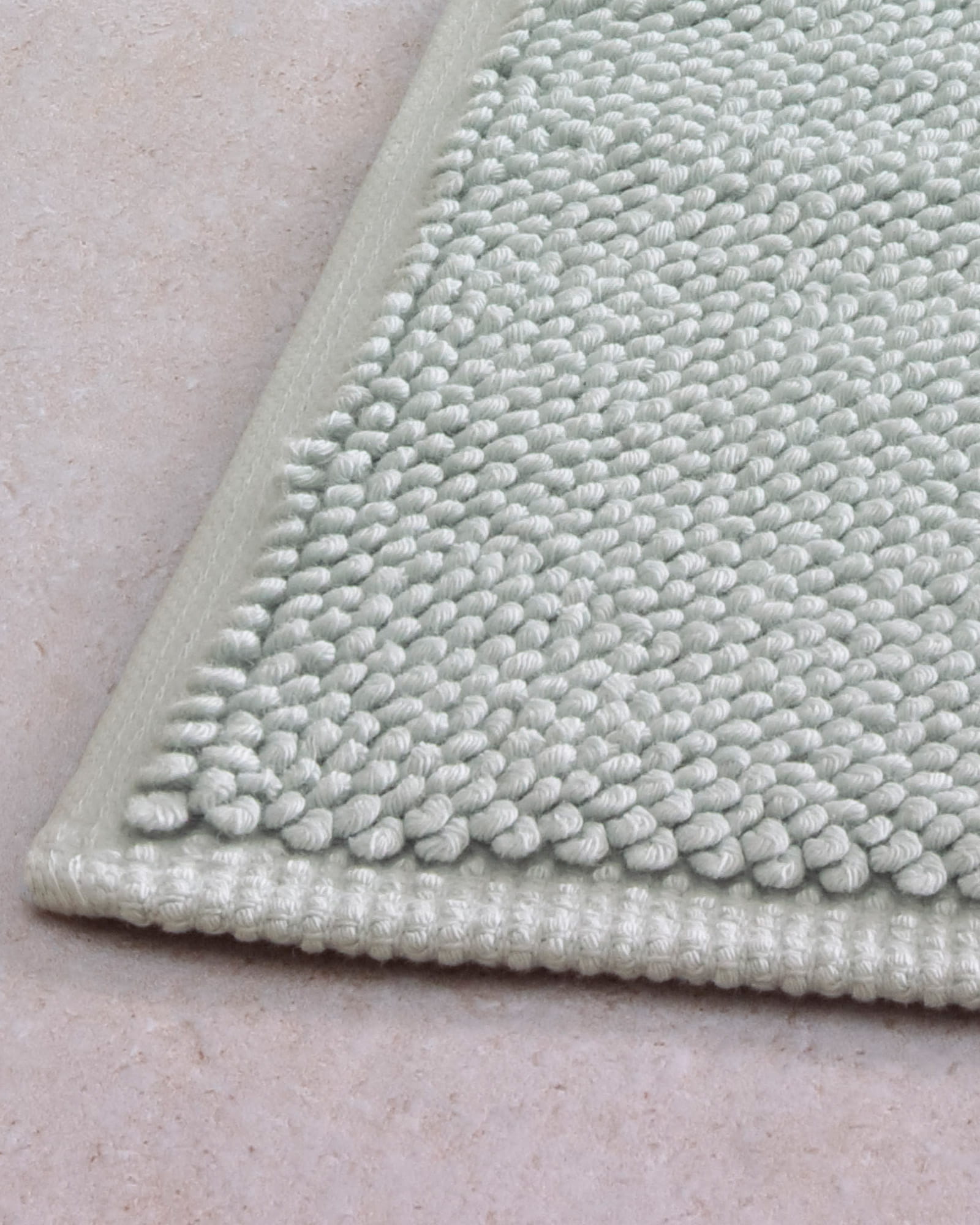 Cawö Home - Badteppich Loop 1007 - Farbe: eukalyptus - 450 - 60x60 cm