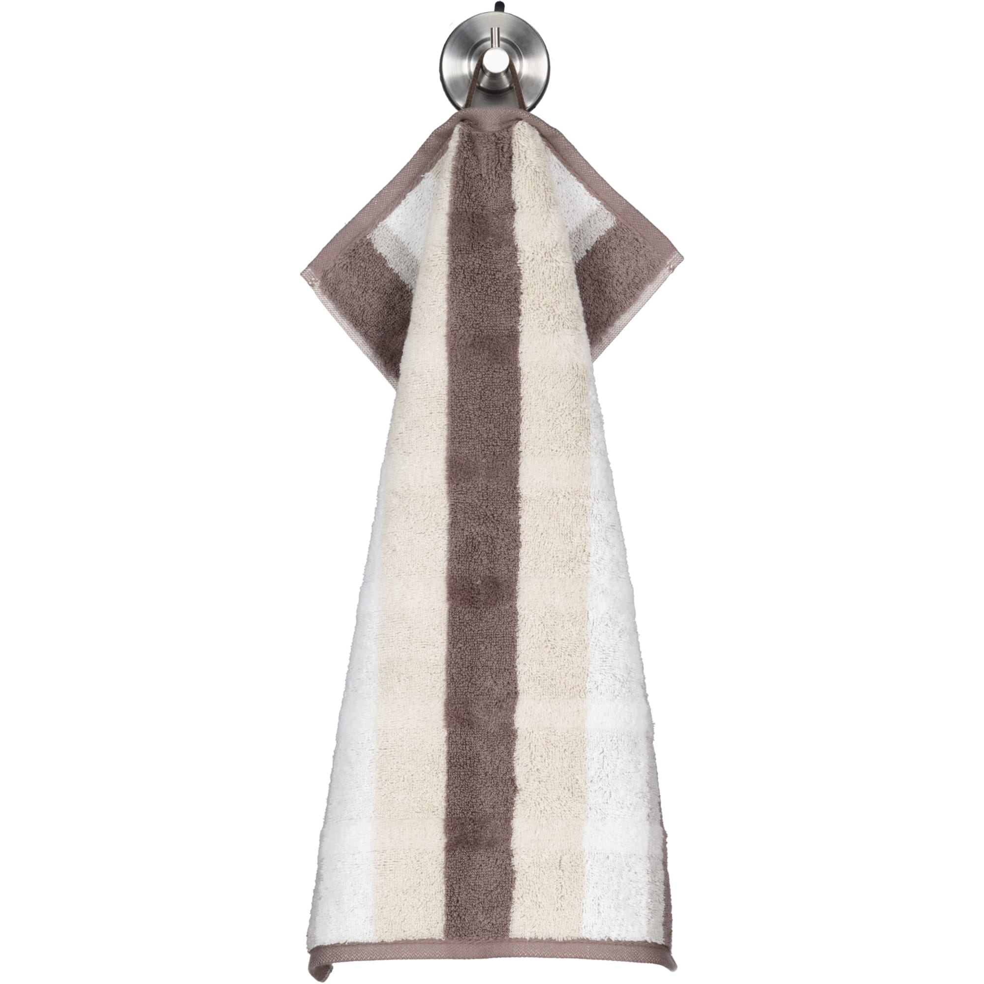 Cawö Handtücher Noblesse Stripe 1087 walnuss - 30 - Gästetuch 30x50 cm