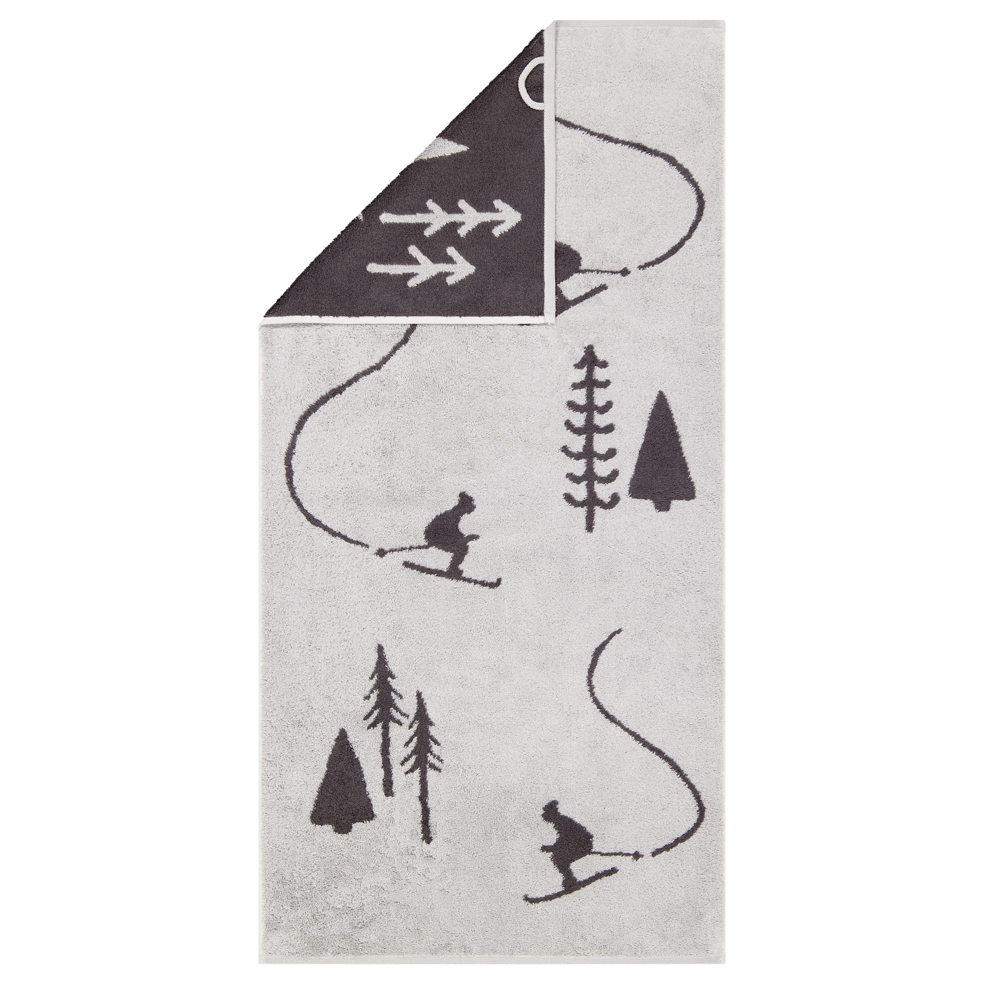 Cawö Handtücher WINTER EDITION Skifahrer 6272 platin/basalt - 70