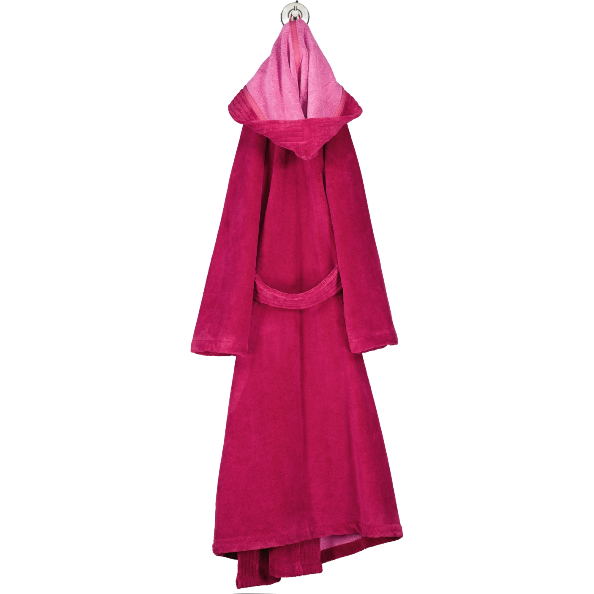 Cawö Home Damen Bademantel Kapuze  802 - Farbe: beere - 22