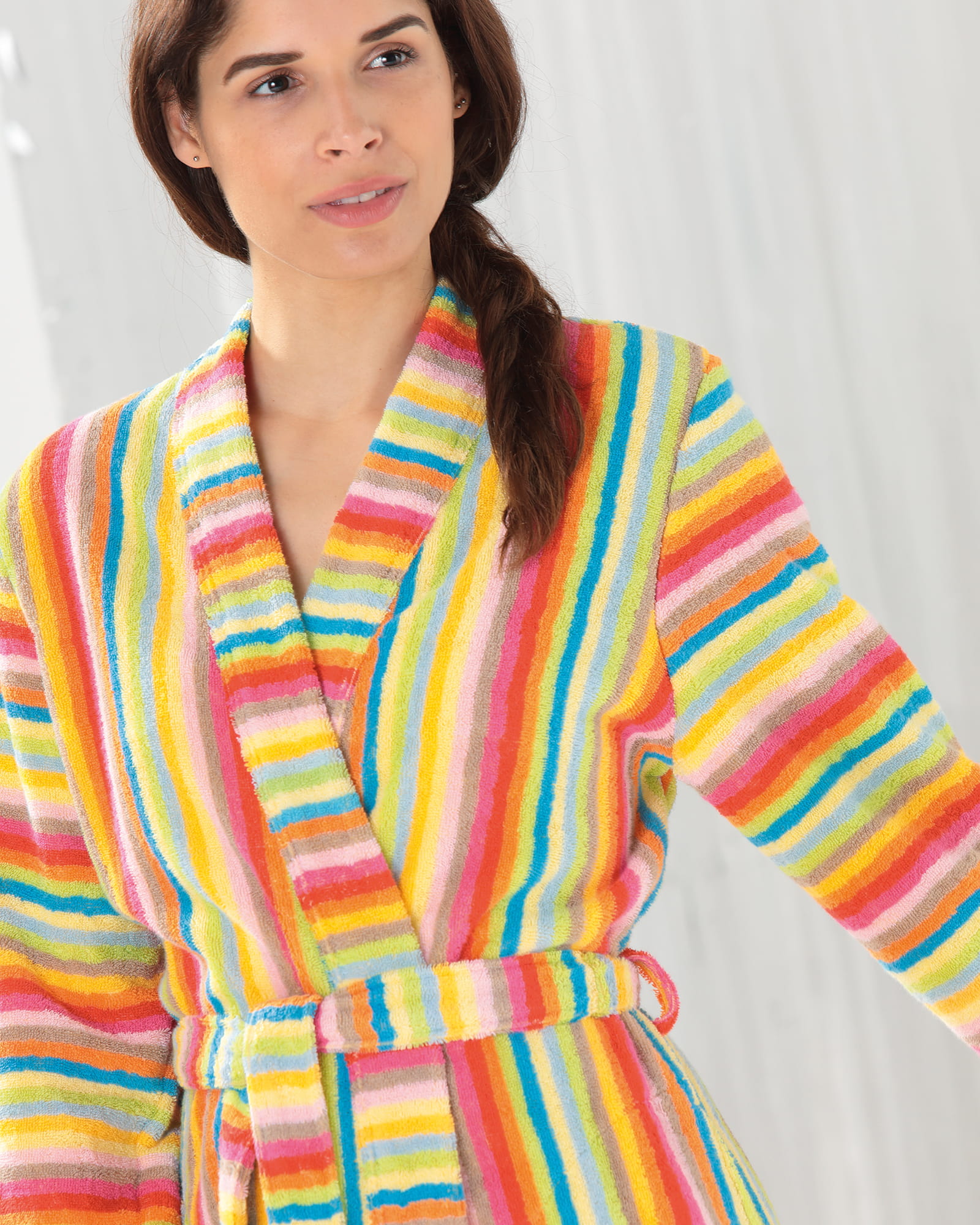 Cawö - Damen Bademantel Life Style - Kimono 7080 - Farbe: multicolor - 25