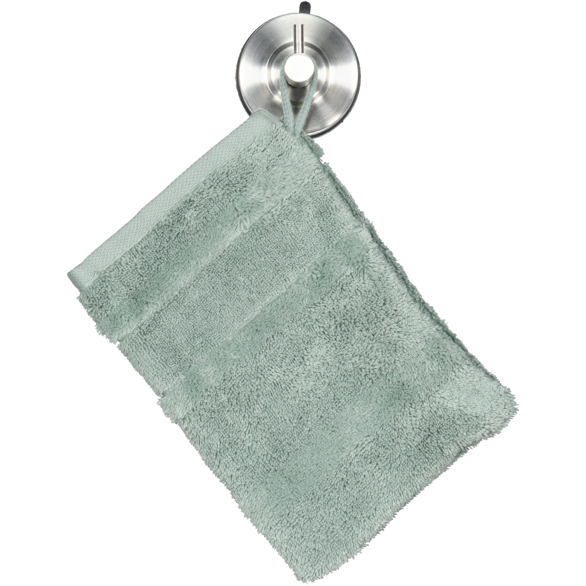 Cawö Handtücher Noblesse2 Uni 1002 nordic green - 470 - Waschhandschuh 16x22 cm