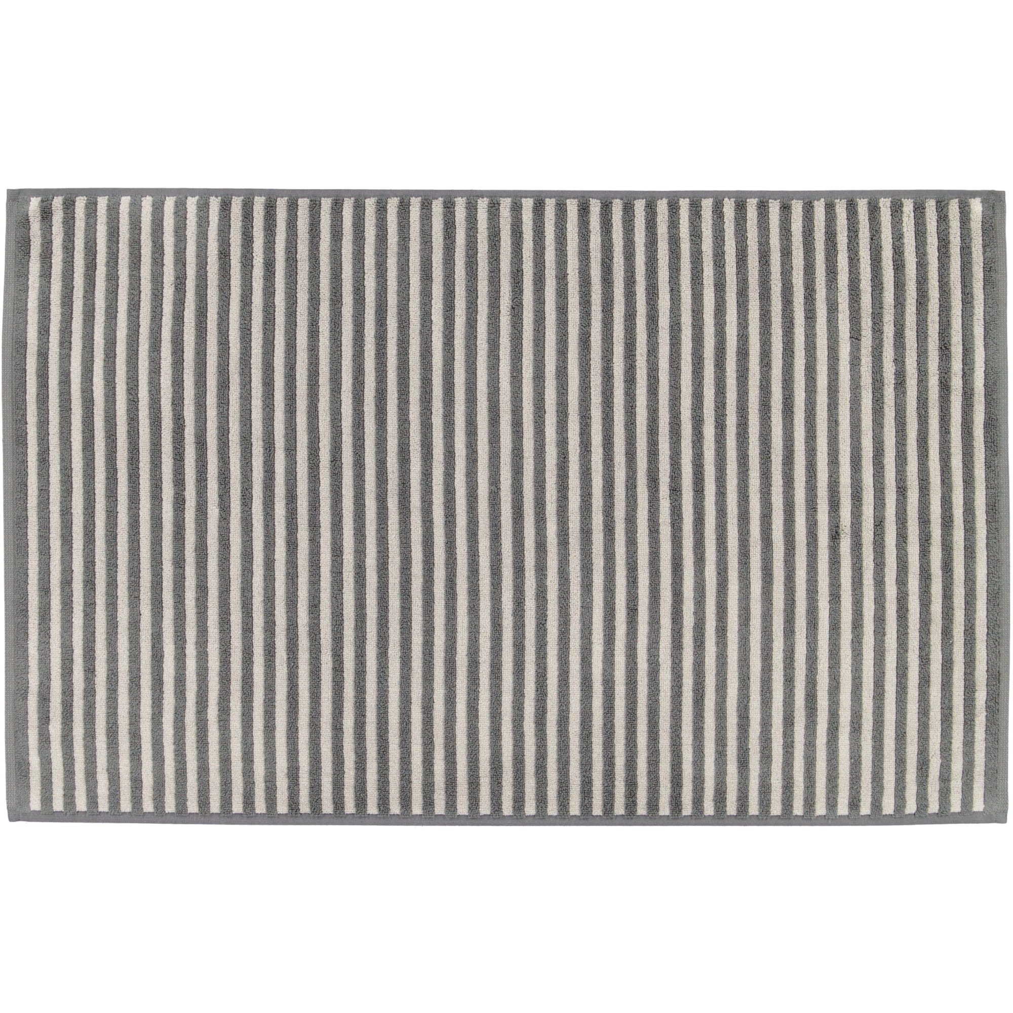 Cawö Badematten Two-Tone Stripes 480 schiefer - 77 - 50x80 cm