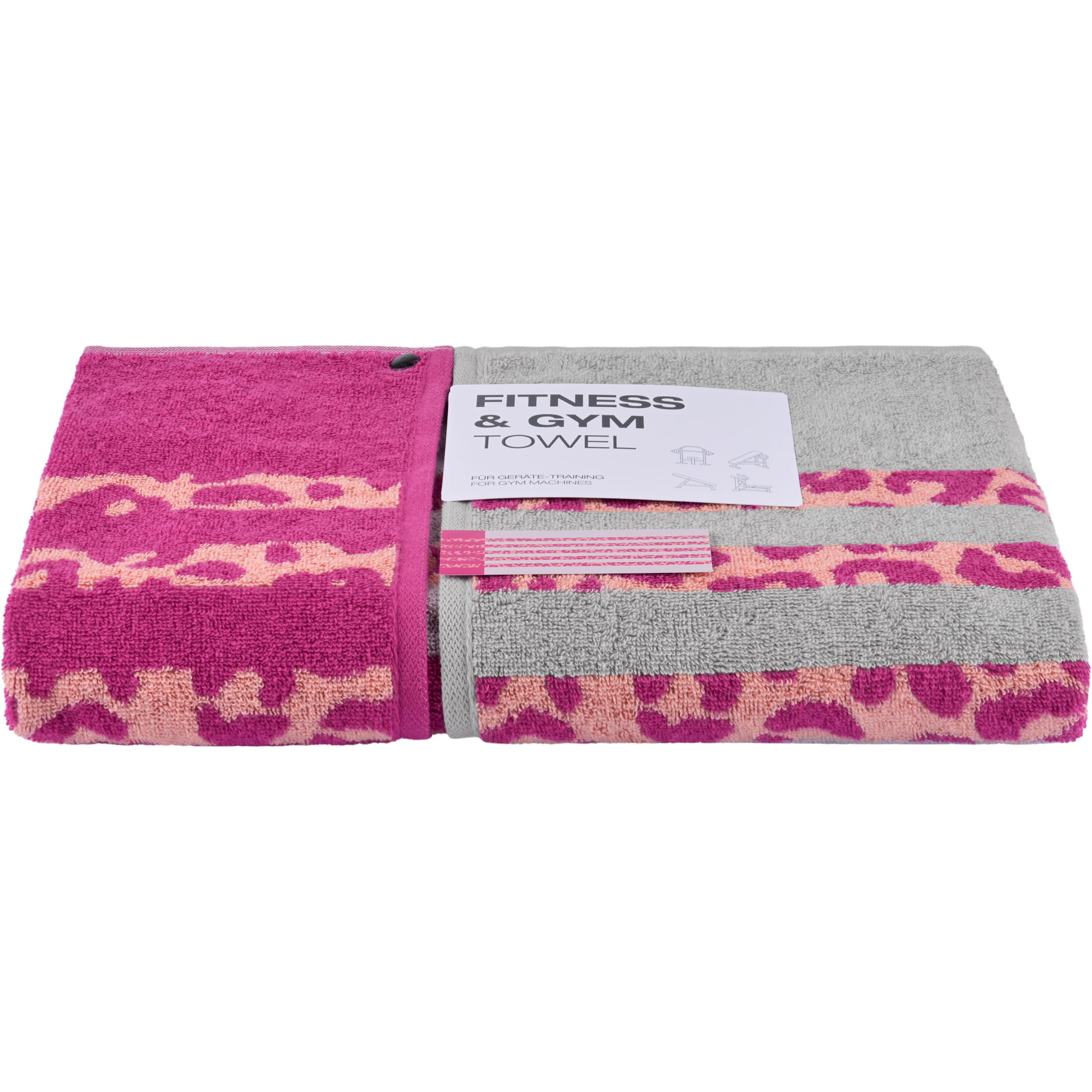 Cawö Fitness-Handtücher LEO STRIPE 6291 vibrant pink - 27 - 50x130 cm