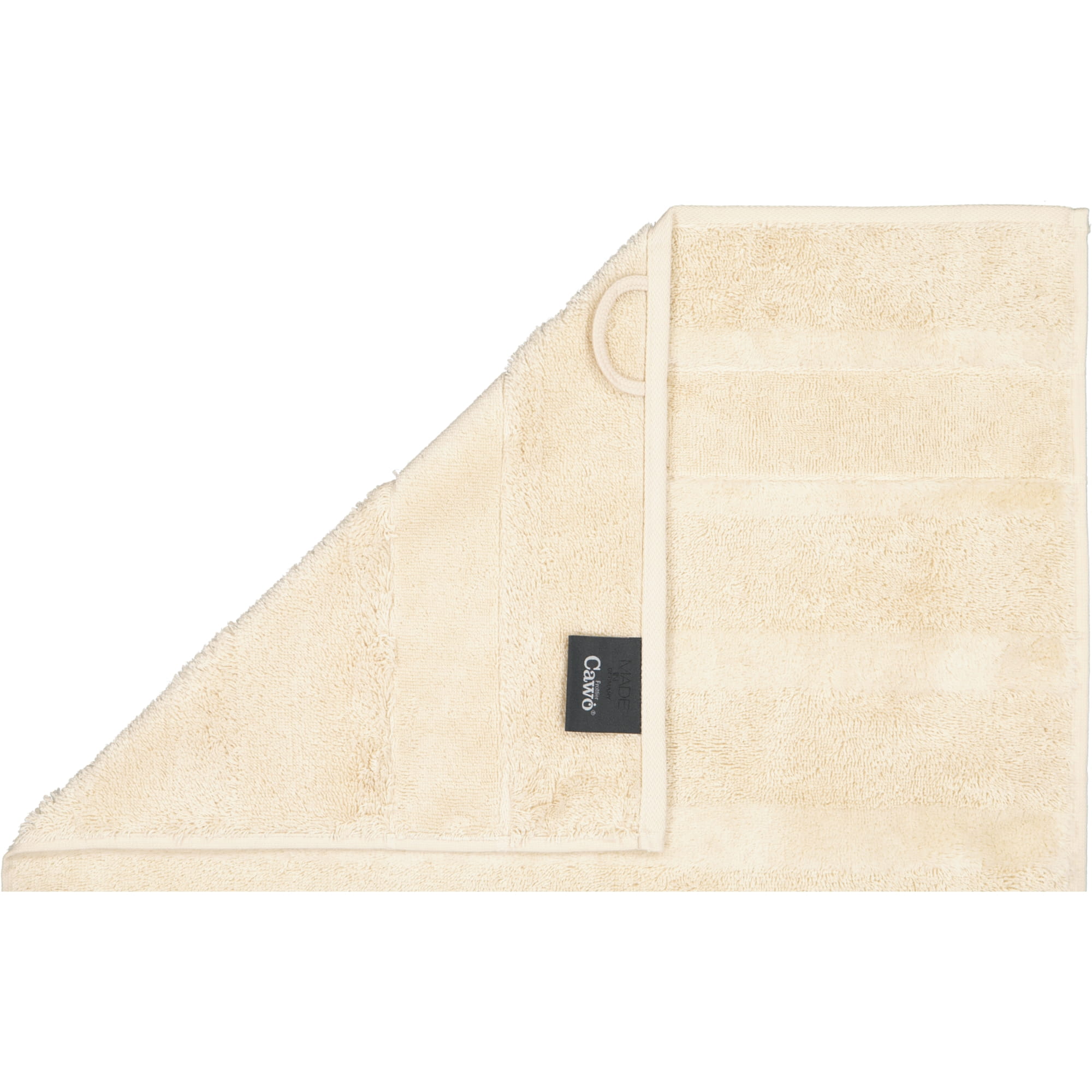 Cawö Handtücher Noblesse2 Uni 1002 beige - 370 - Seiflappen 30x30 cm