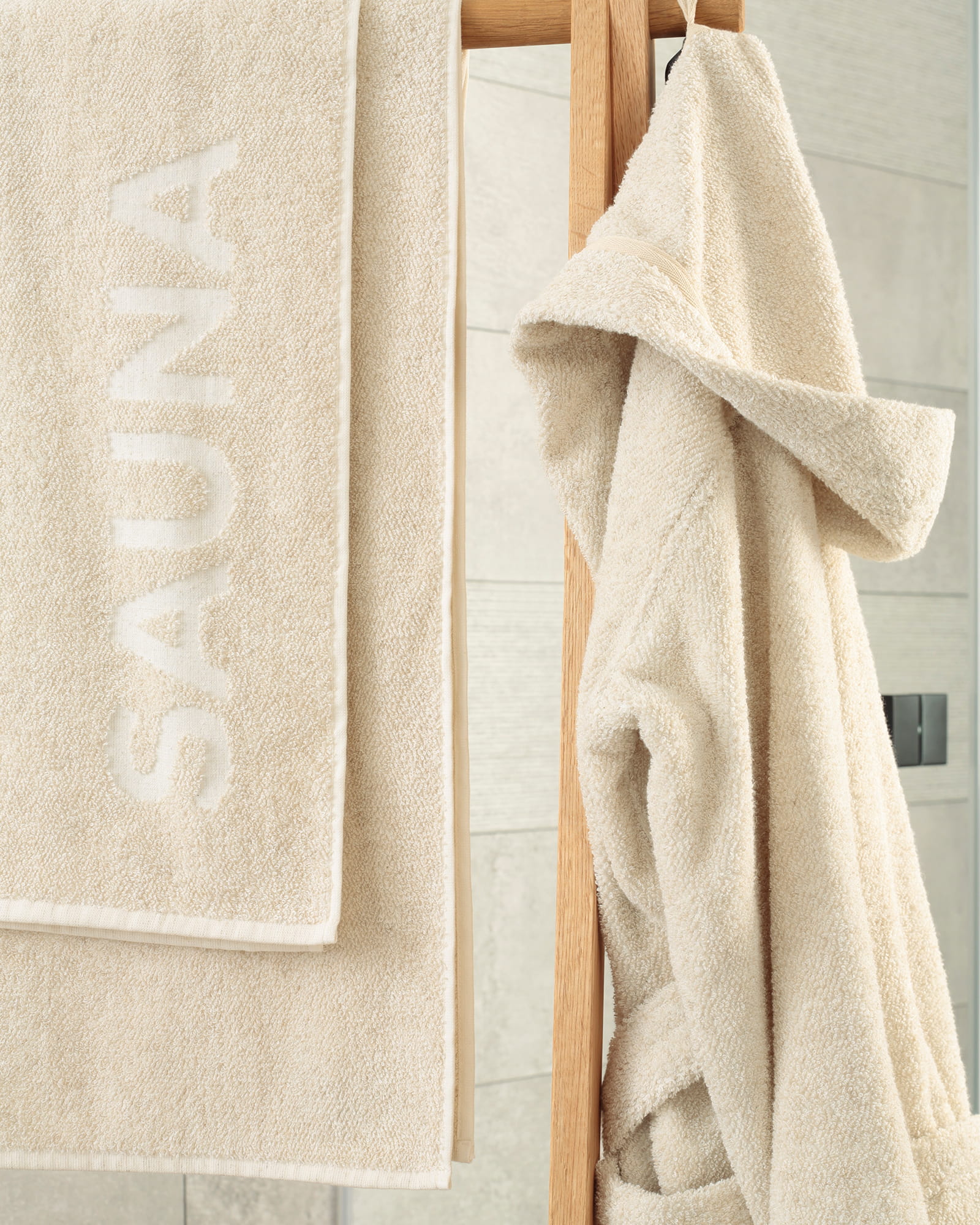 Cawö Bademäntel Damen Kapuze SAUNA Cotton & Hemp 846 natur - 33
