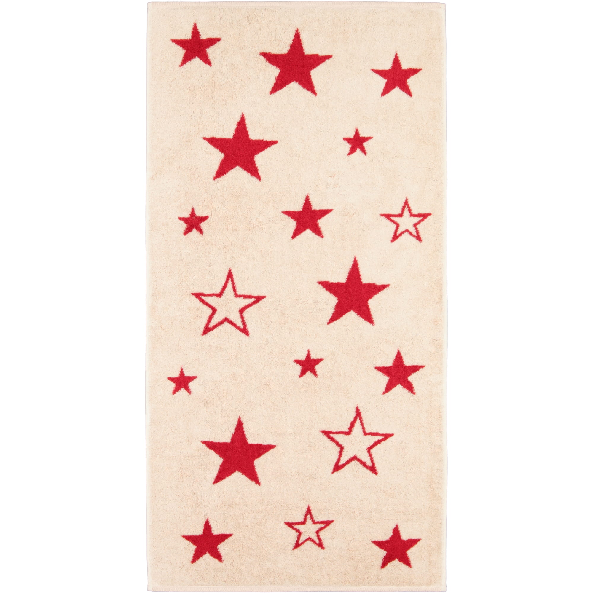 Cawö Handtücher Christmas Edition Sterne 792 natur-rot - 32