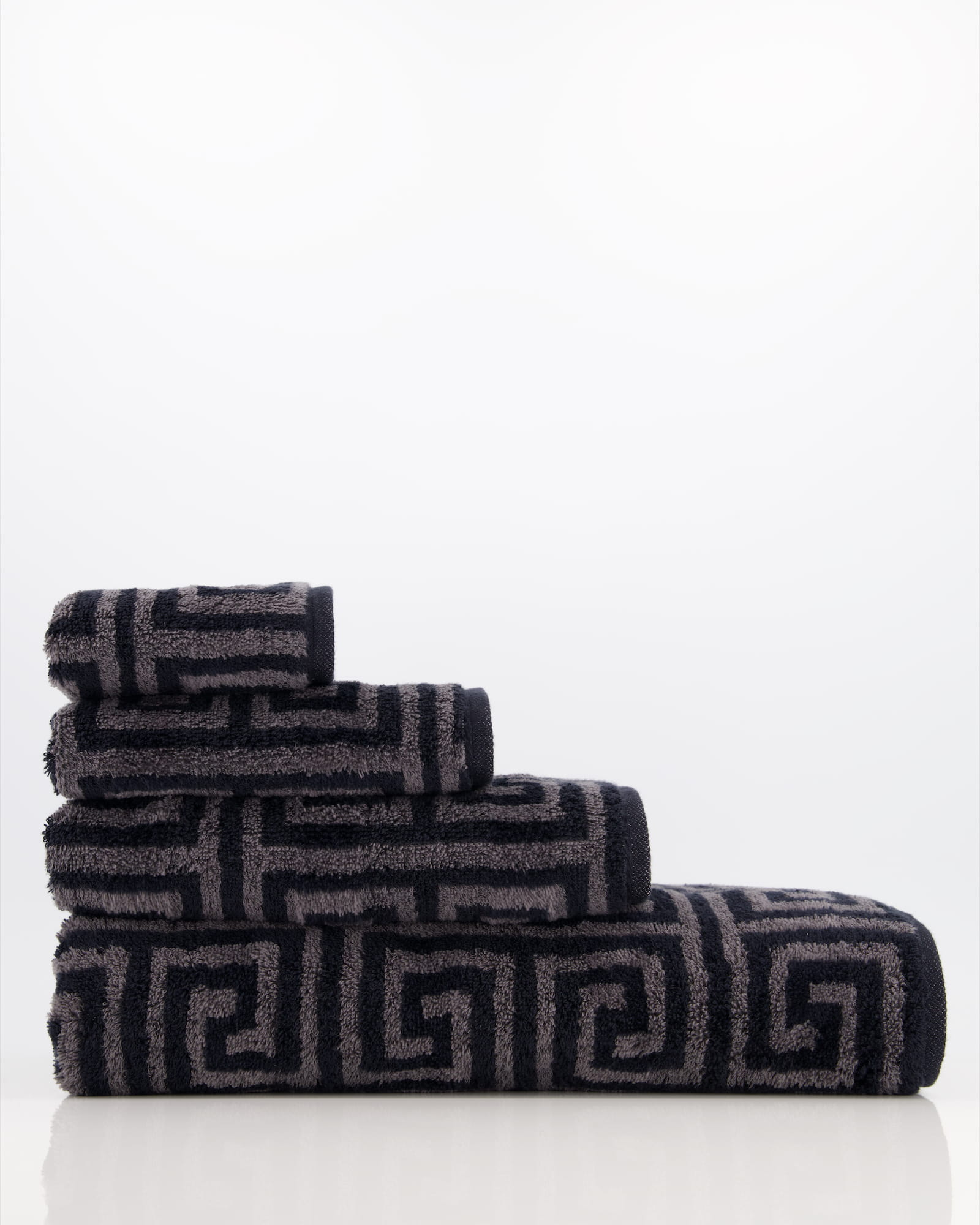 Cawö Handtücher Noblesse Elegance Allover 1088 anthrazit - 97 - Gästetuch 30x50 cm