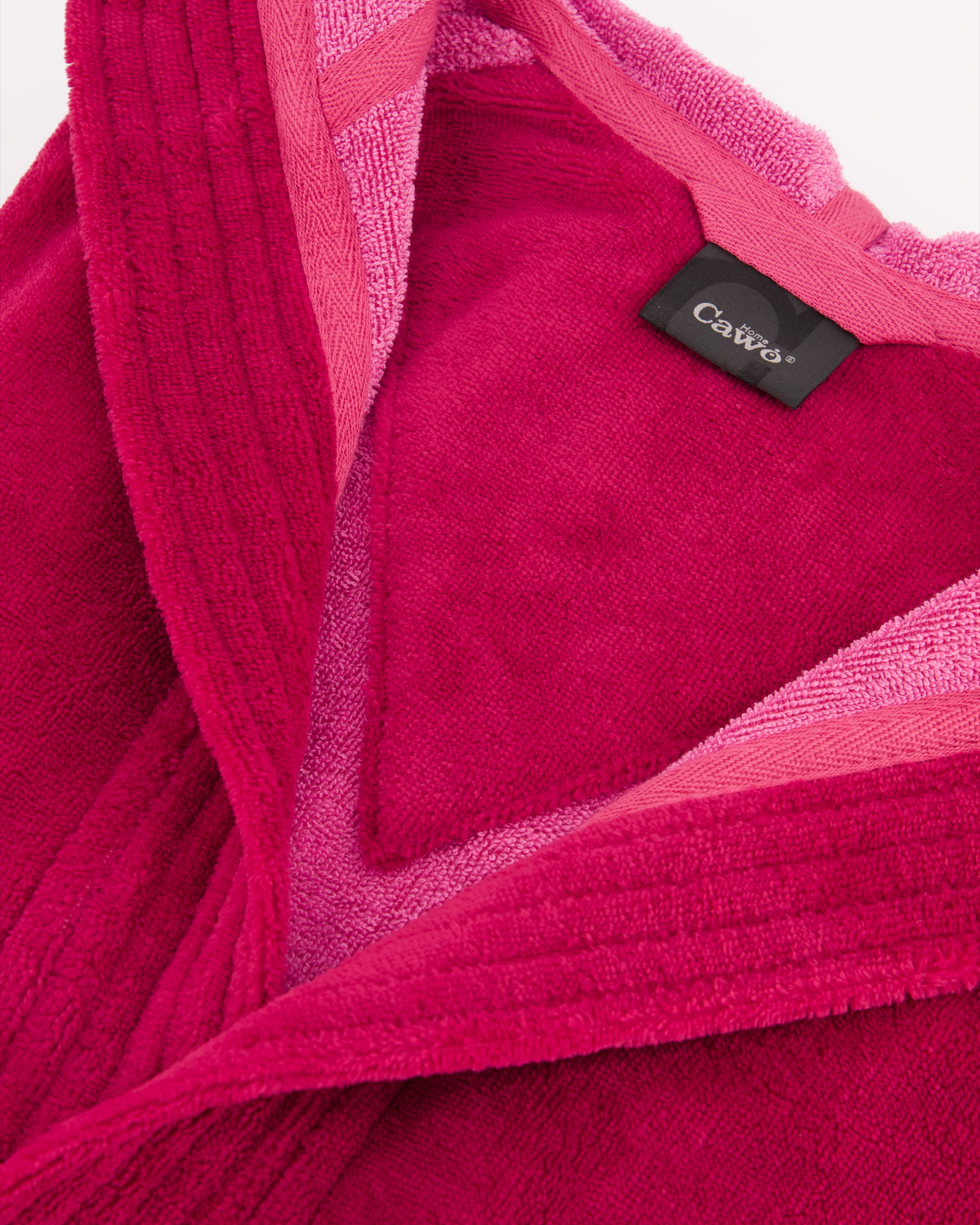 Cawö Home Damen Bademantel Kapuze  802 - Farbe: beere - 22