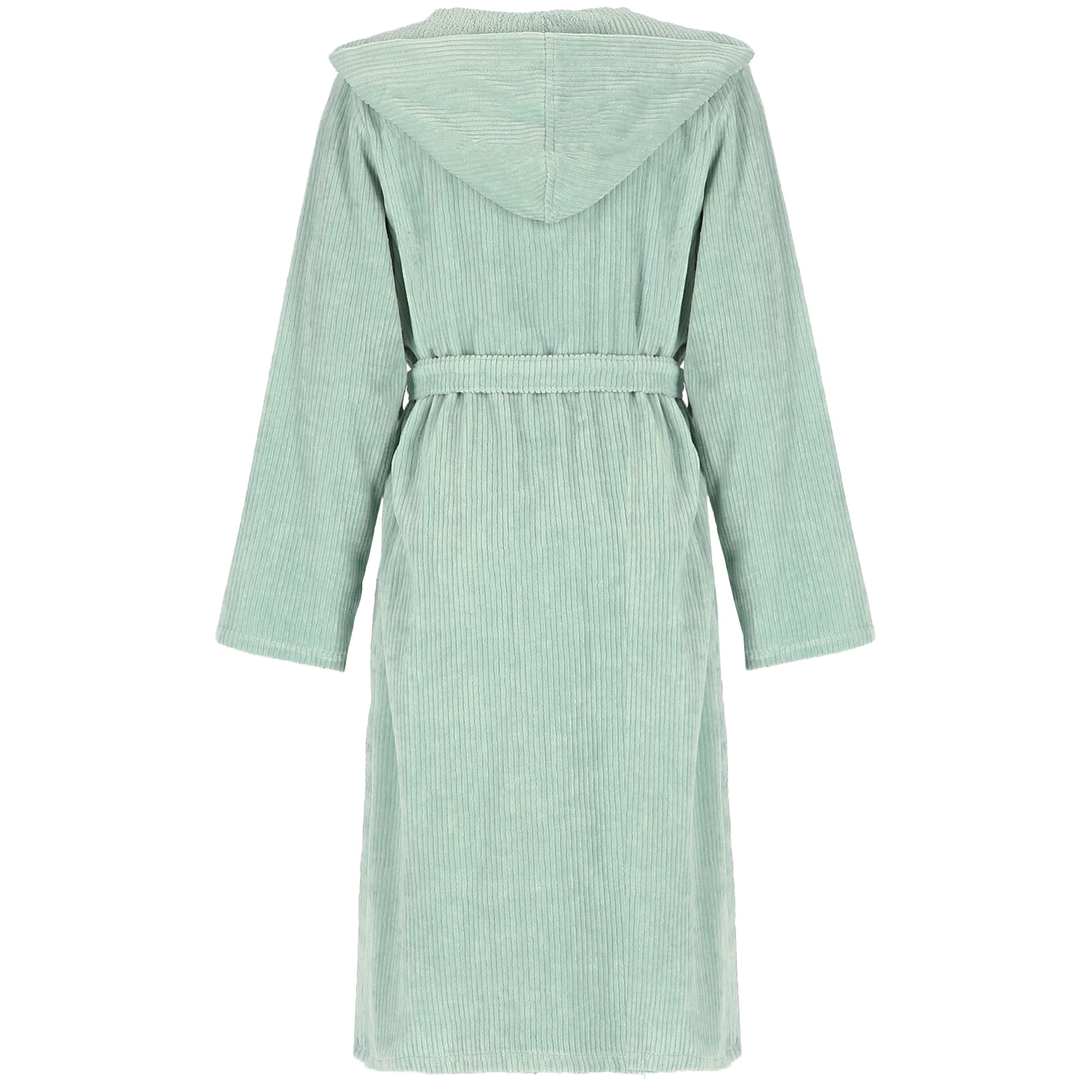 Cawö Bademäntel Damen Kapuze Cord-Optik 6140 mint - 414 - L