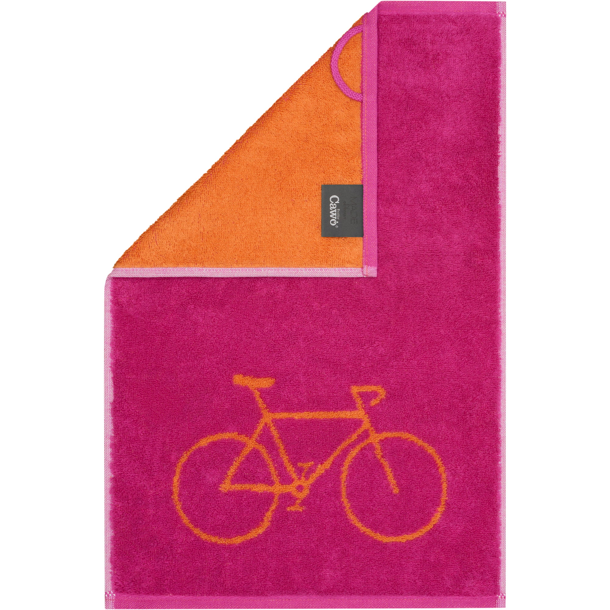 Cawö Gästetücher Postcard Towels Edition 100 Fahrrad pink - 22 - Gästetuch 30x50 cm
