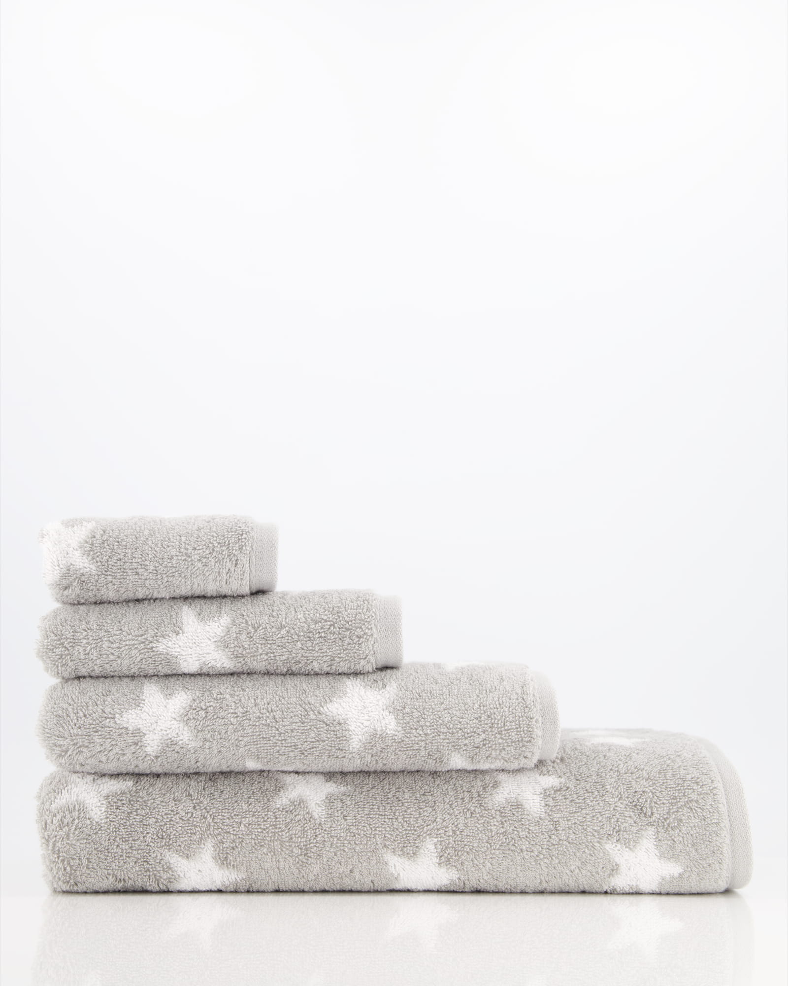 Cawö Handtücher NEW STARS Sterne klein 6261 platin/weiß - 76