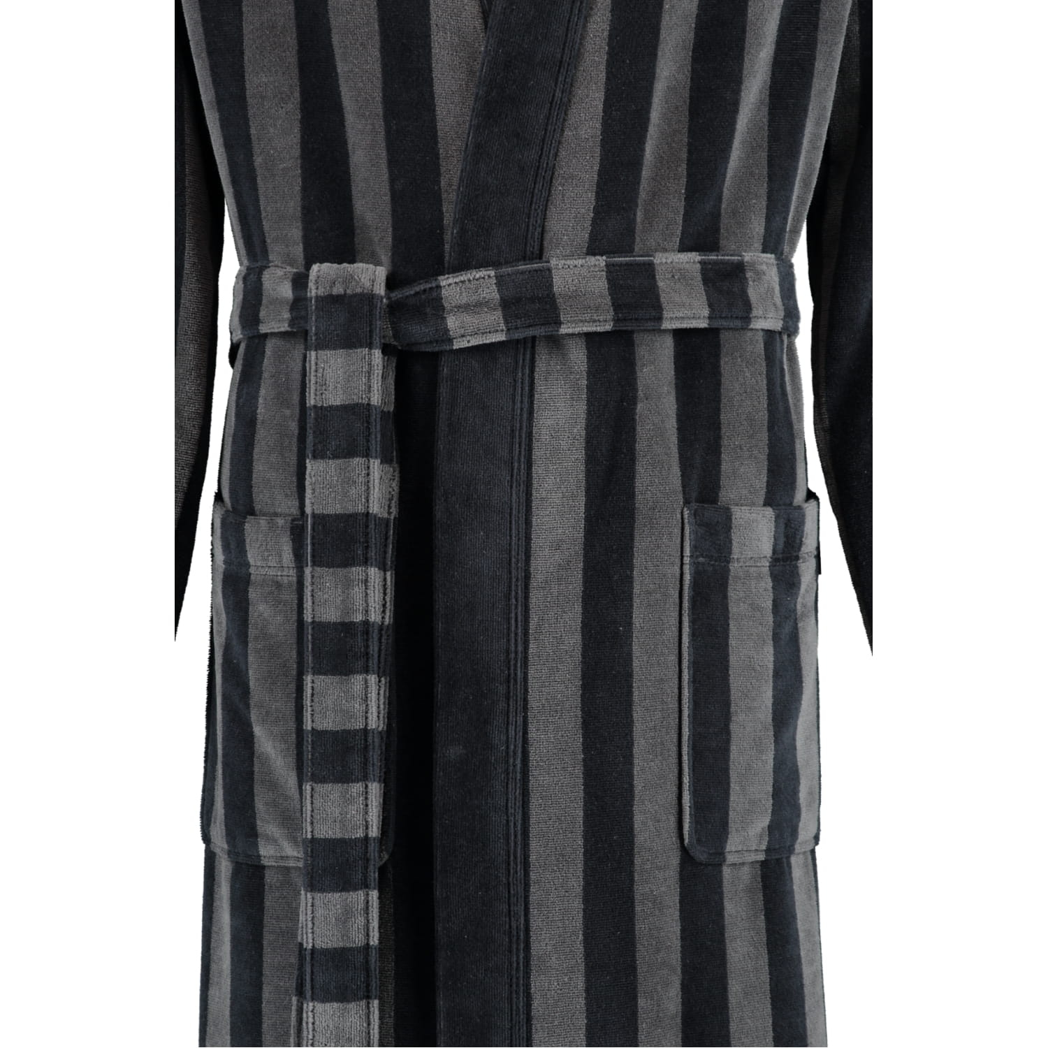 Cawö Herren Bademantel Kimono 2612 - Farbe: schwarz - 97