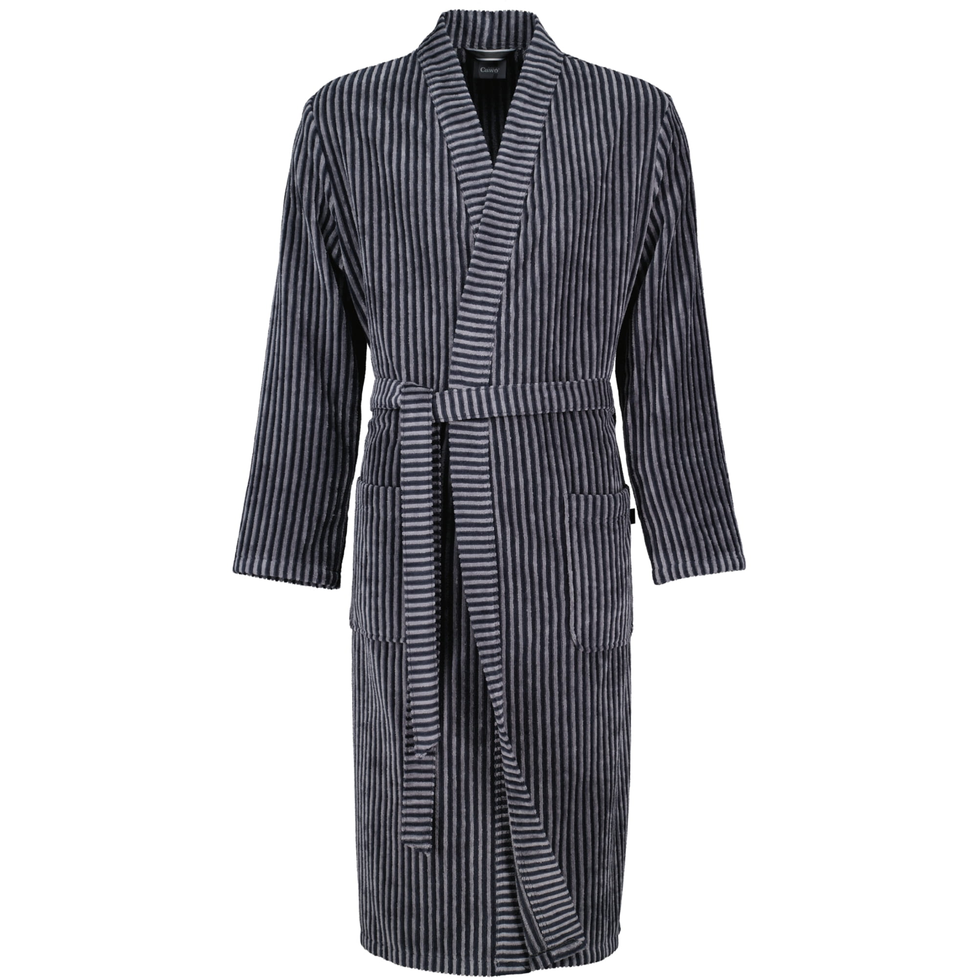 Cawö Herren Bademantel Kimono 4854 - Farbe: anthrazit - 97 - M