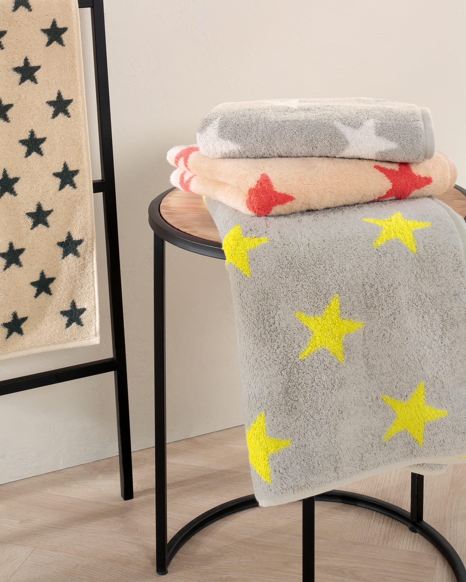Cawö Handtücher NEW STARS Sterne klein 6261 beige/pink - 32 - Waschhandschuh 16x22 cm