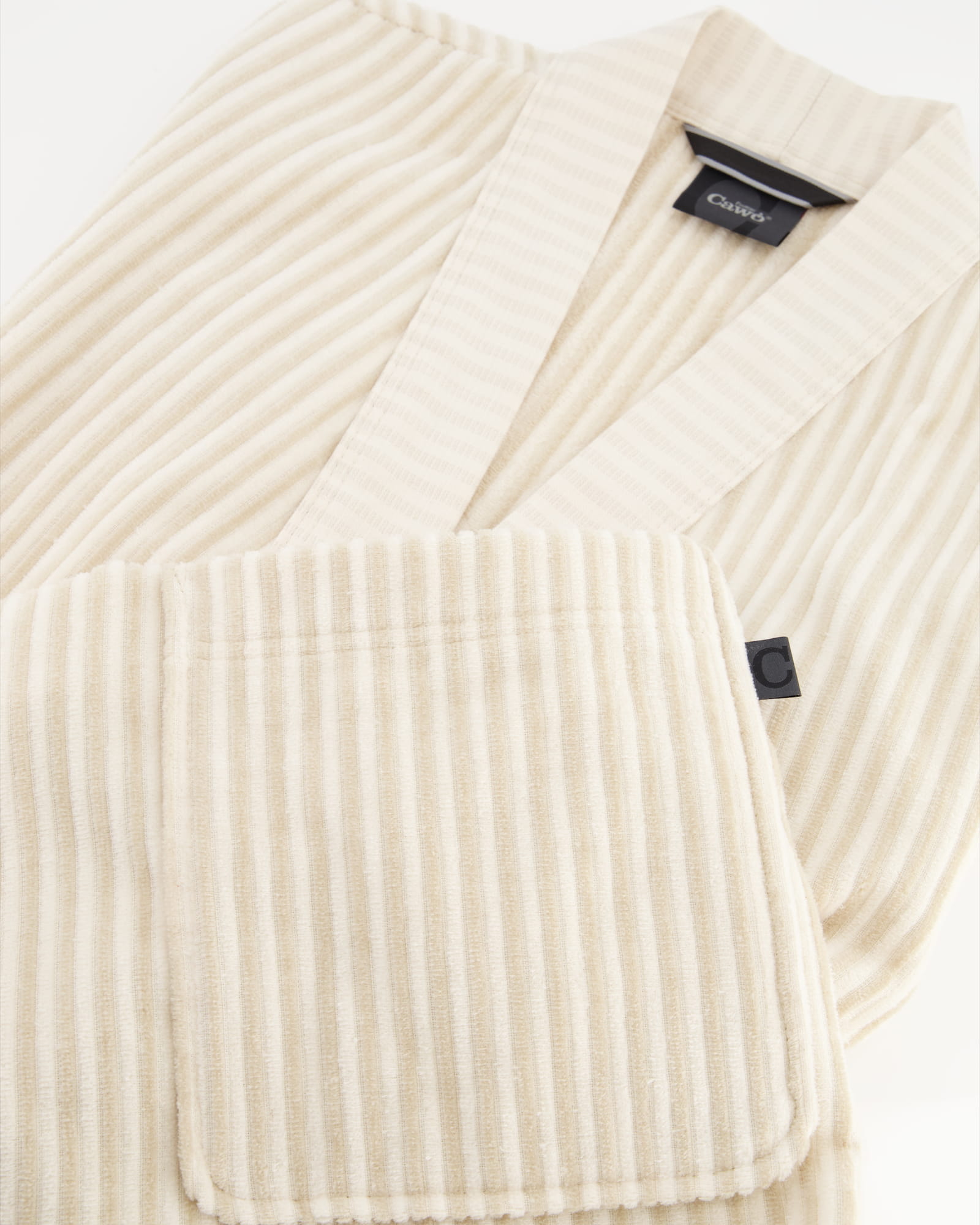 Cawö Bademäntel Herren Kimono Struktur 5718 beige - 33