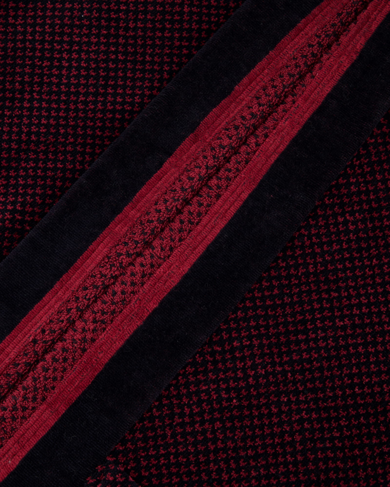 Cawö Bademäntel Herren Kimono 4839 rot-schwarz - 92
