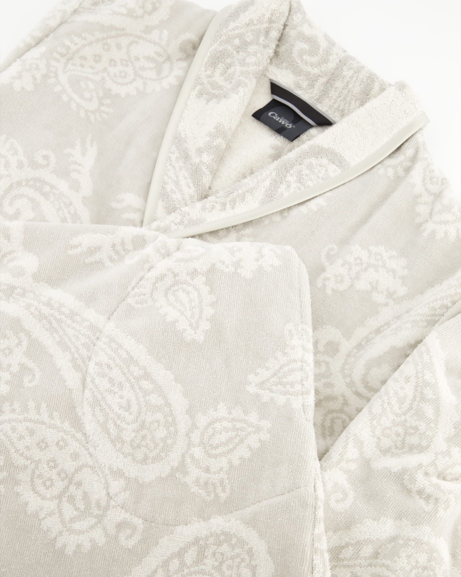 Cawö Bademäntel Damen Schalkragen Paisley 4420 silber - 73