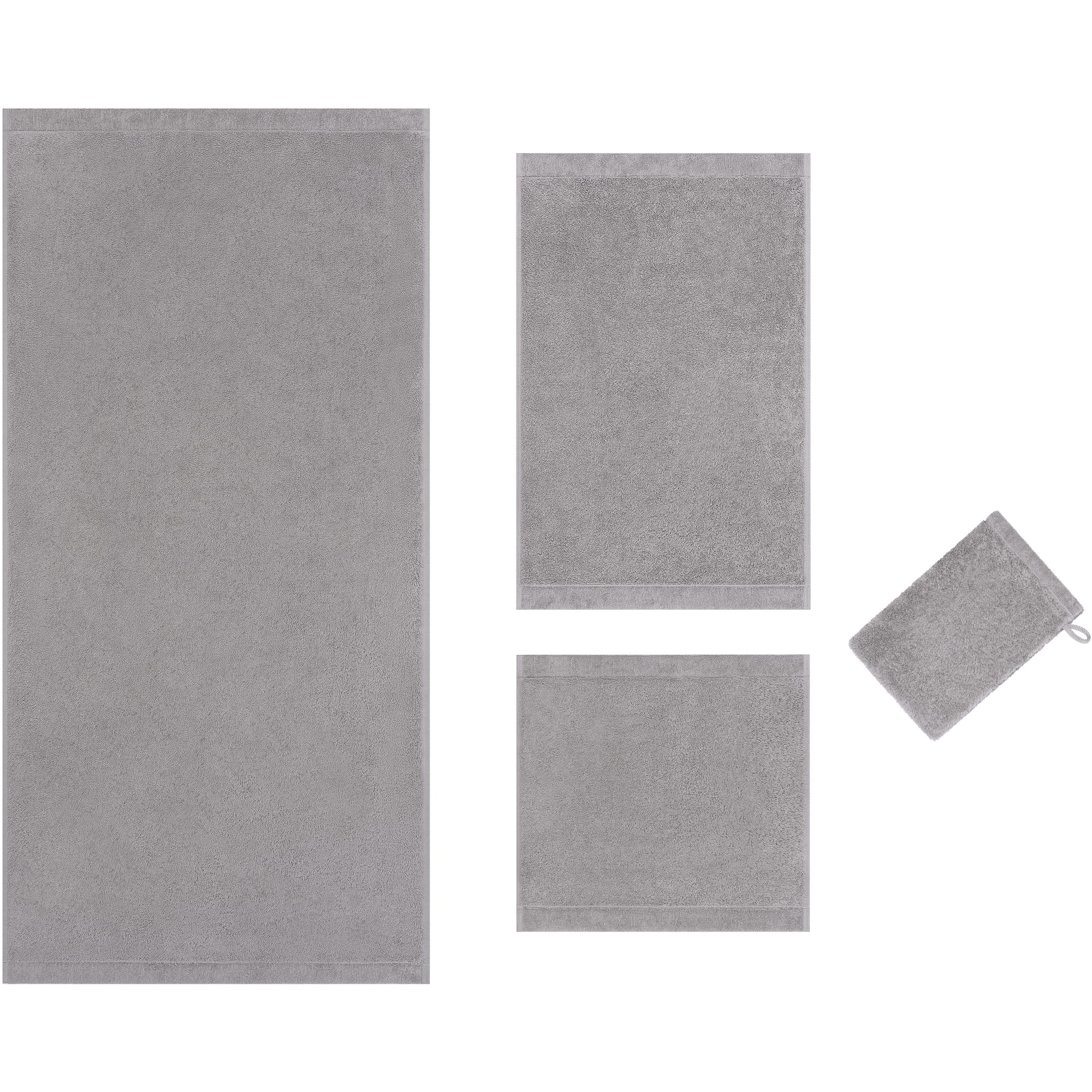 Cawö Handtücher Lifestyle Uni 7007 metal - 735 - Seiflappen 30x30 cm