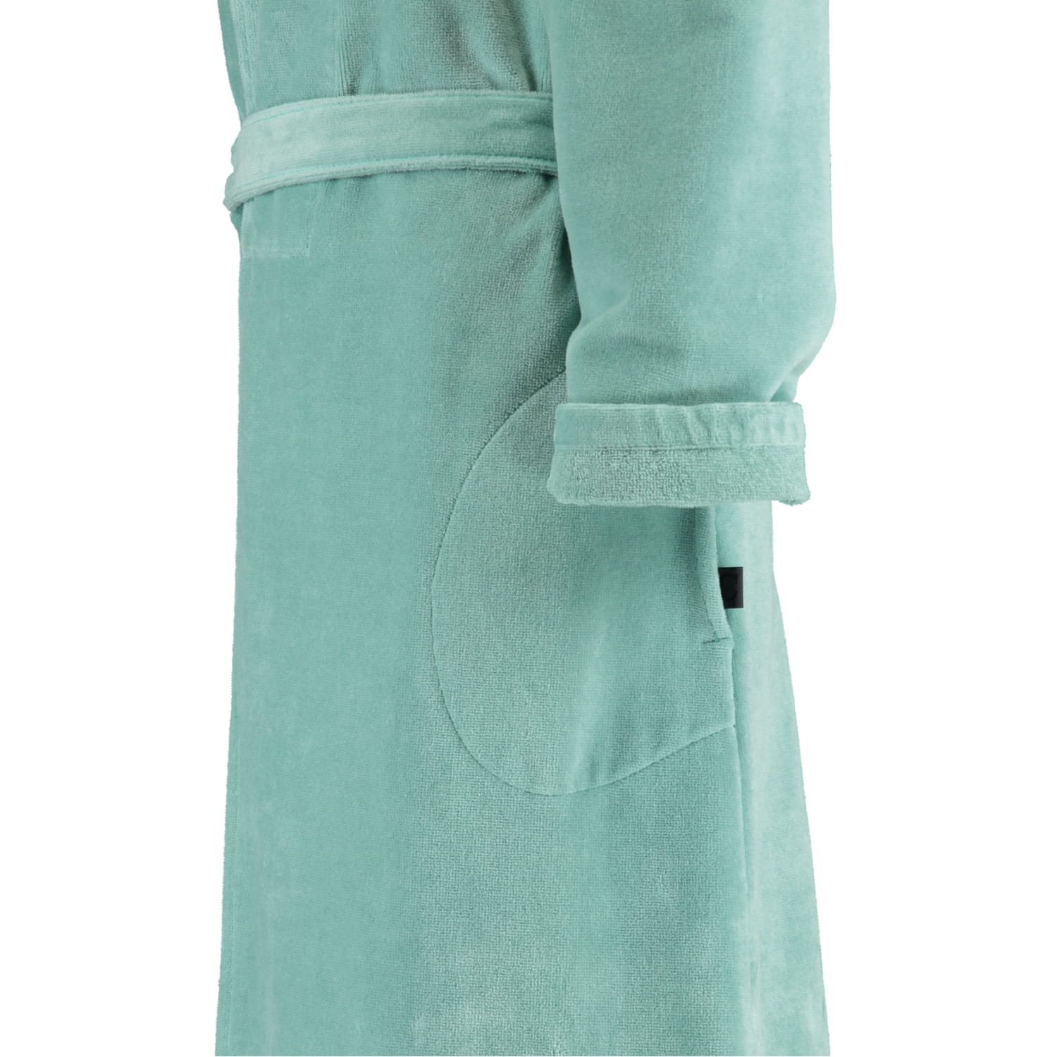 Cawö Damen Bademantel 3346 Spatenkragen - Farbe: seegrün - 481