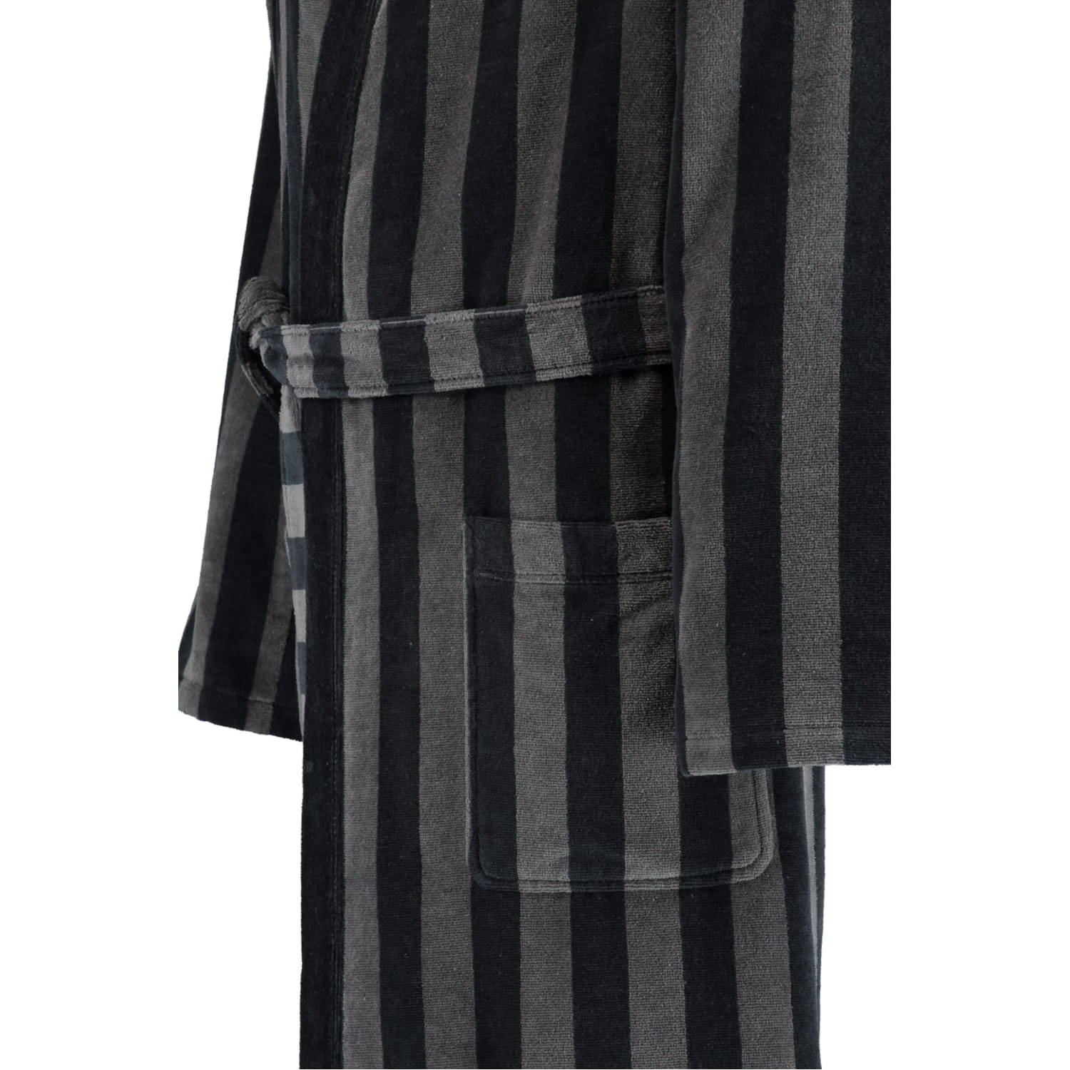 Cawö Herren Bademantel Kimono 2612 - Farbe: schwarz - 97