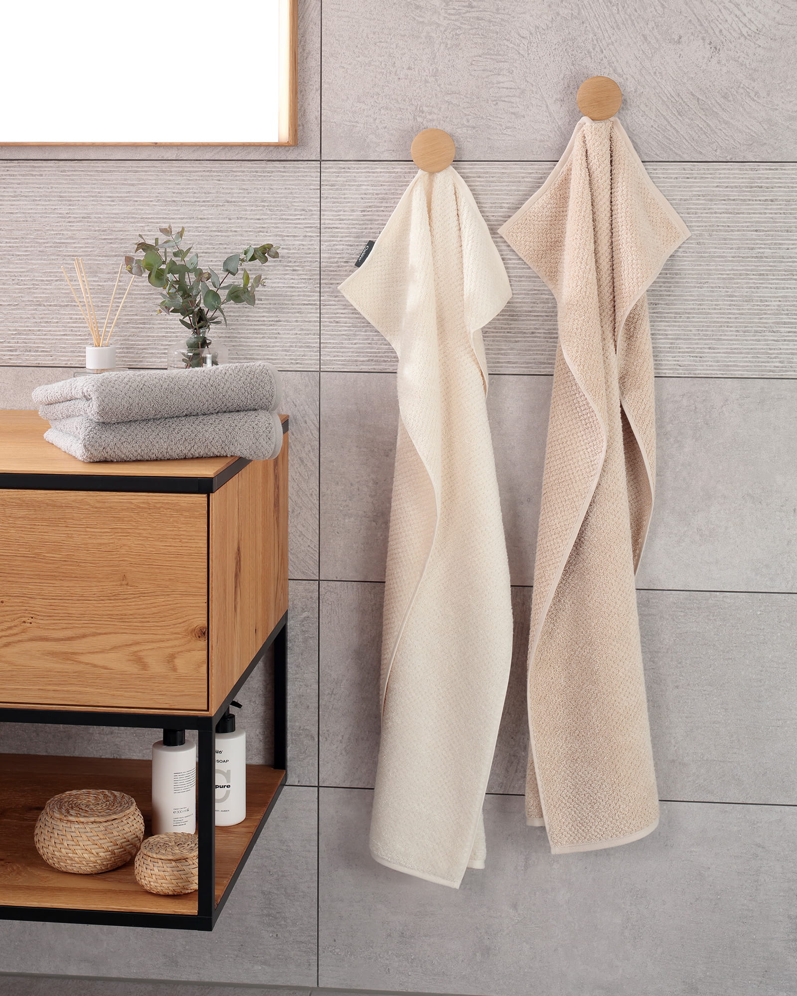 Cawö Handtücher Pure 6500 - Farbe: beige - 370 - Handtuch 50x100 cm