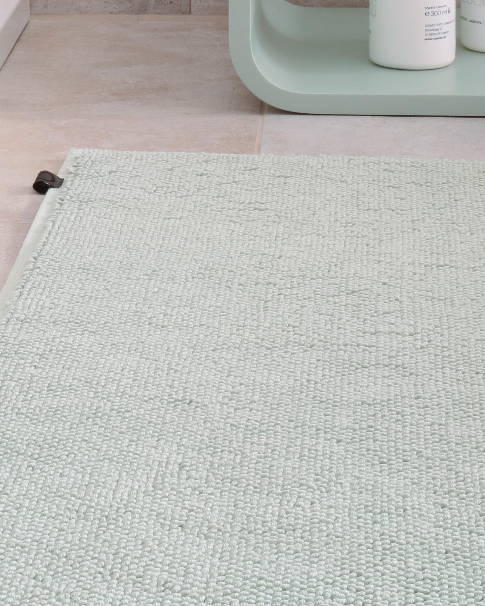 Cawö Home - Badteppich Loop 1007 - Farbe: eukalyptus - 450 - 60x60 cm