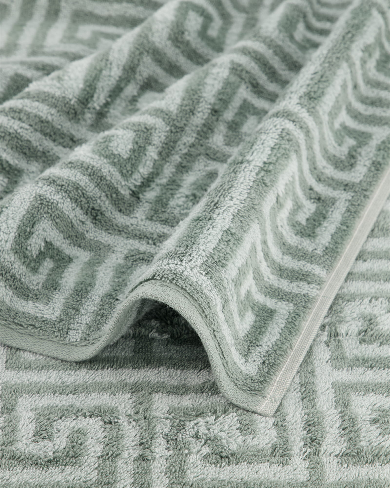 Cawö Handtücher Noblesse Elegance Allover 1088 nordic green - 44 - Gästetuch 30x50 cm