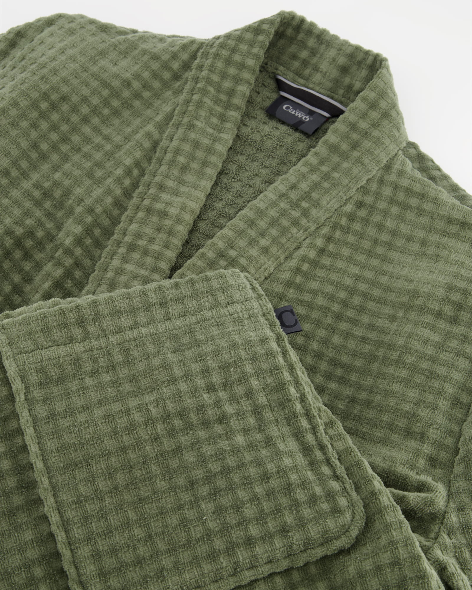Cawö Bademäntel Herren Kimono Waffelpique 5508 field - 453
