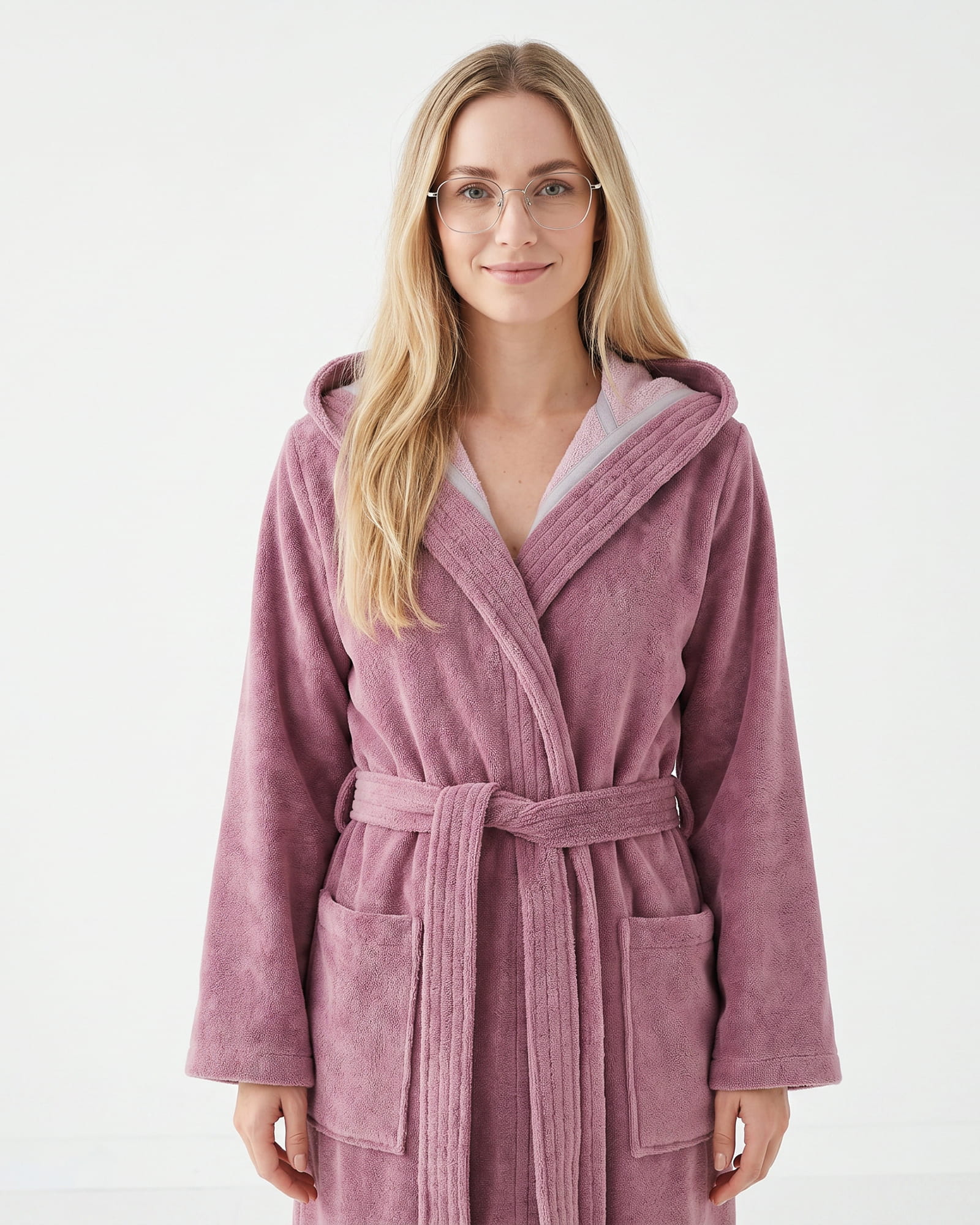 Cawö Home Bademäntel Damen Kapuze 802 malve - 88