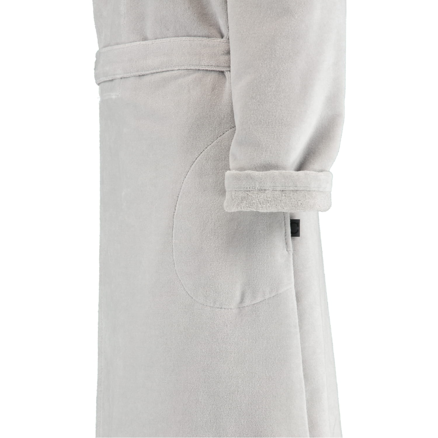 Cawö Damen Bademantel 3346 Spatenkragen - Farbe: silber - 713