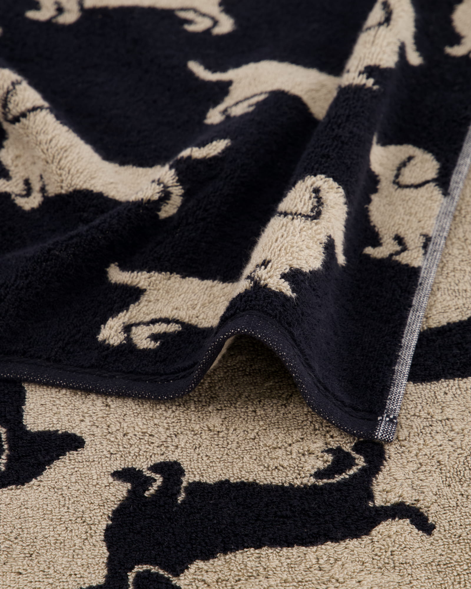 Cawö Handtücher WE LOVE DOGS 6246 Schwarz-Beige - 93