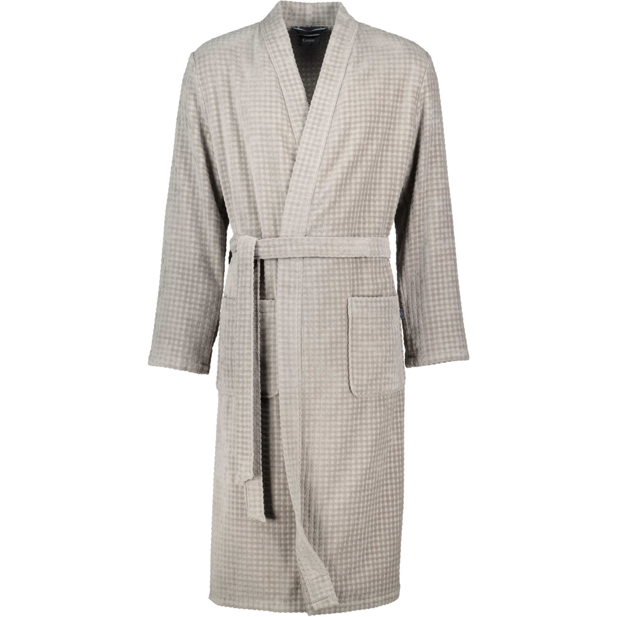 Cawö Bademäntel Herren Kimono Waffelpique 5508 graphit - 779