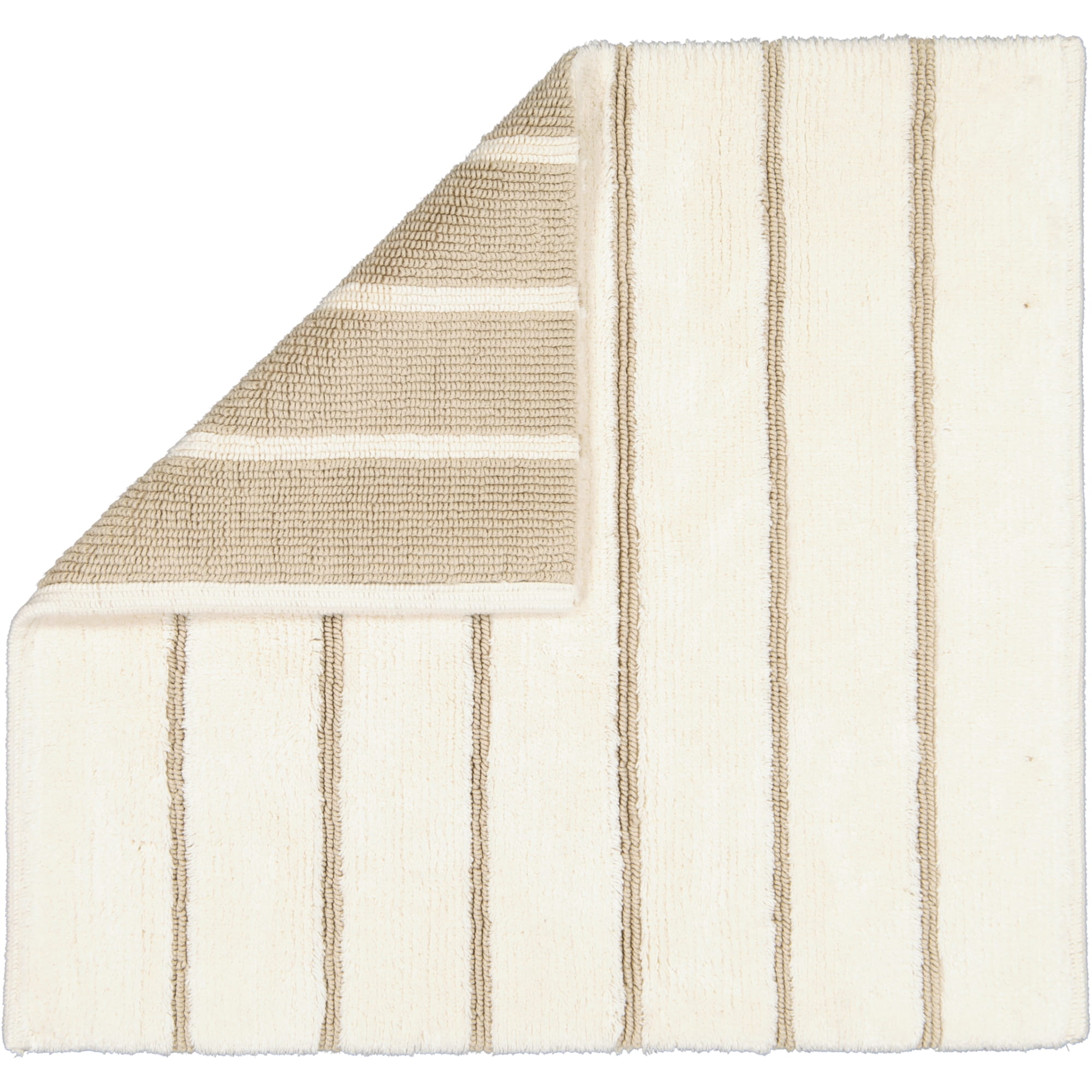 Cawö Home Badteppiche Balance Streifen 1008 natur - 33 - 60x60 cm